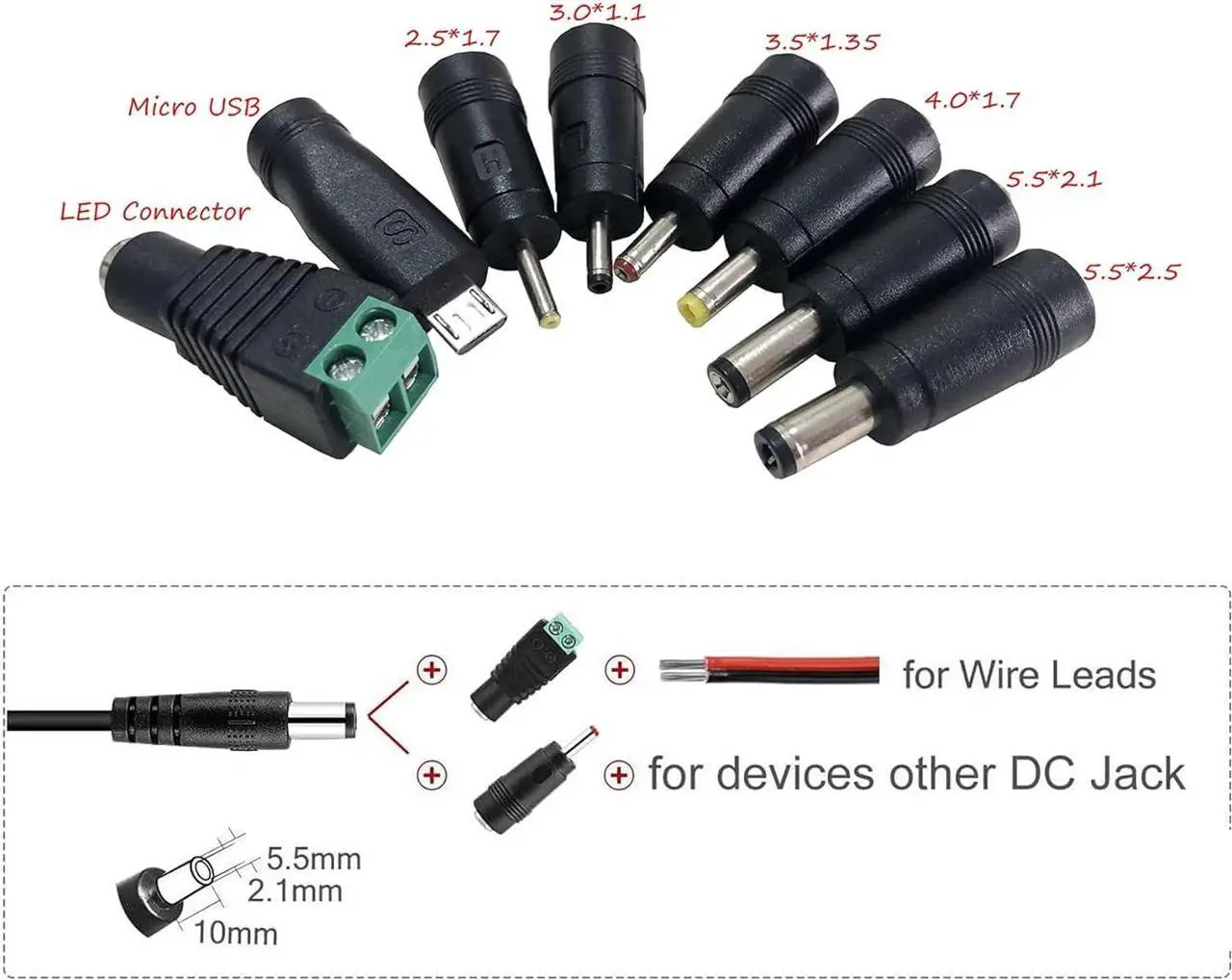 Alt view image 5 of 5 - DIGISHUO DC 12V 8A 96W Power Supply Adapter Transformer Switch AC 110V/220V to DC 12V 8amp Switching Converter LED Driver for LED Strip Light CCTV Camera Security System (12V 8A 96W)