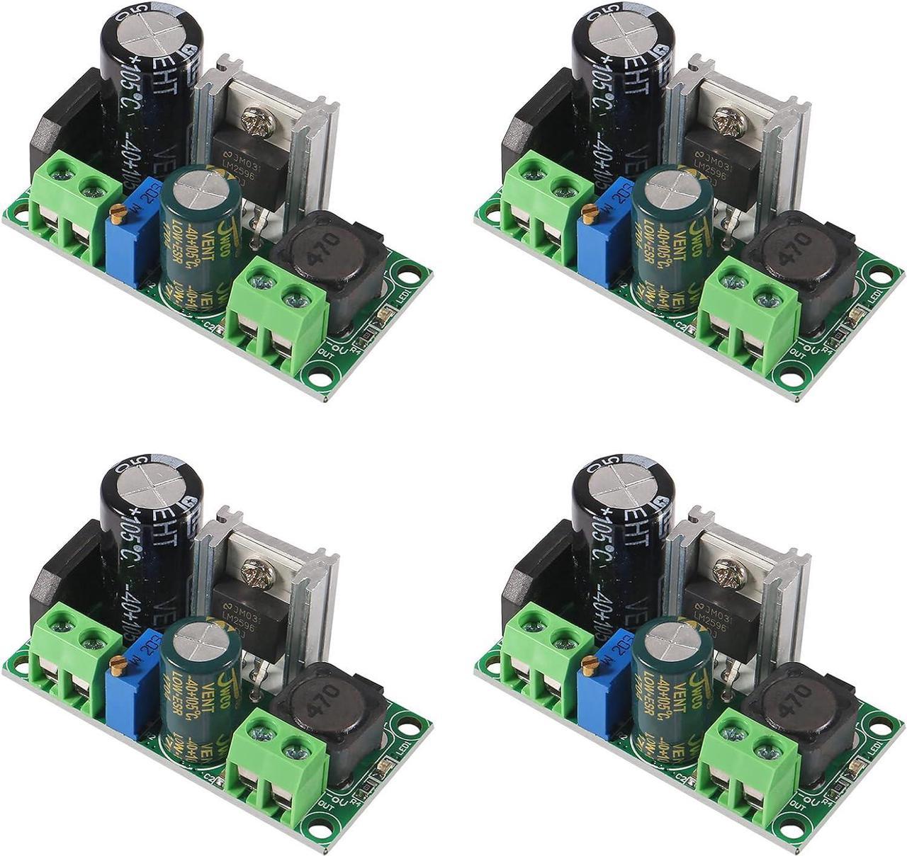 UMLIFE 4PCS AC/DC to DC Step Down Buck Converter AC 5-30V DC 5-48V 24V 36V 48V to DC 2.5-35V 12V Voltage Regulator Board 2A Adjustable Volt Power Supply Module