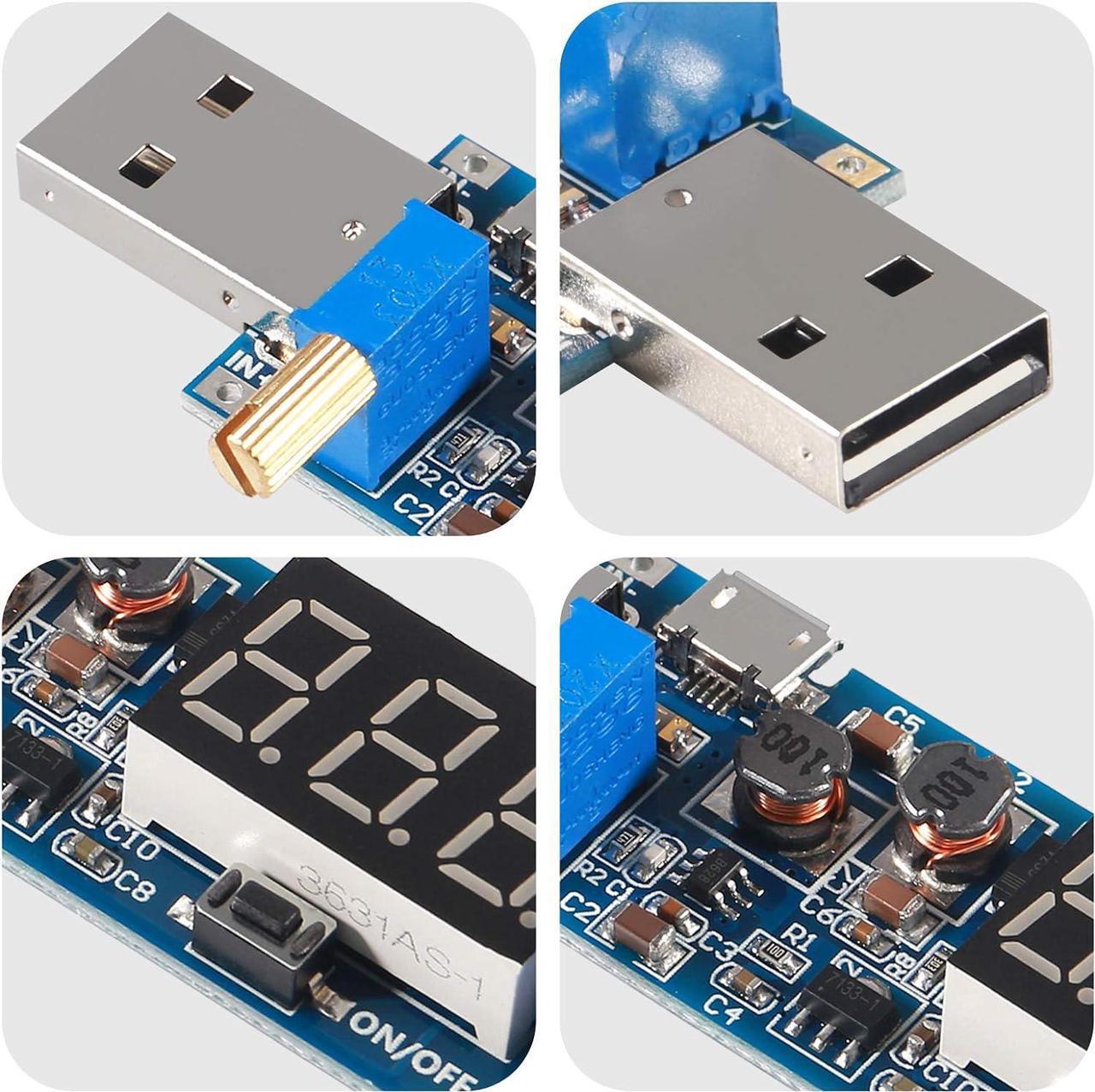 Alt view image 3 of 6 - 6pcs USB Buck Boost Converter 3.5V-12V to 1.2V-24V DC-DC Step Up Step Down Power Supply Module Voltage Regulator 5V to 3.3V 9V 12V 18V 24V