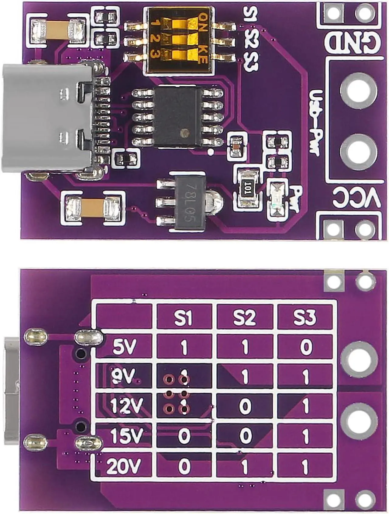 Alt view image 2 of 7 - DWEII 10-Pack Type-C QC AFC PD2.0 PD3.0 to DC Spoof Scam Fast Charge Trigger Polling Detector USB-PD Notebook Power Supply Change Board Module