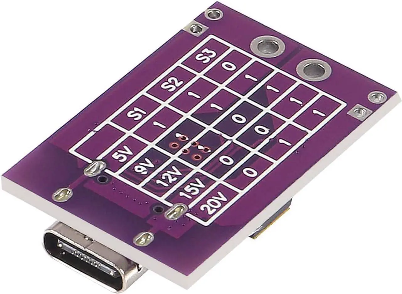 Alt view image 6 of 7 - DWEII 10-Pack Type-C QC AFC PD2.0 PD3.0 to DC Spoof Scam Fast Charge Trigger Polling Detector USB-PD Notebook Power Supply Change Board Module