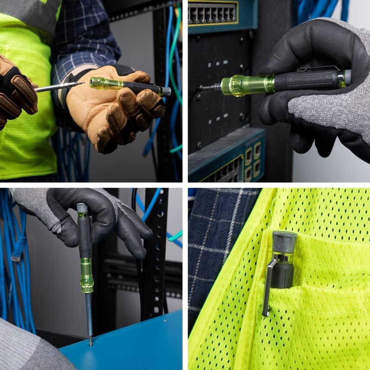 Alt view image 4 of 7 - Klein Tools 32614 Multi-bit Precision Screwdriver Set, 4-in-1 Electronics Pocket Screwdriver, Professional Phillips and Slotted Bits, EDC
