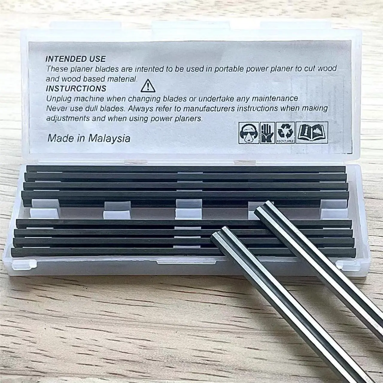 Alt view image 2 of 5 - DuPro Premium Carbide 3-1/4 Inch Planer Blades for Electric Hand Portable Wood Planer, Woodworking Replacement Handheld Planner Knives, Tungsten TCT 82mm(10 Pack)