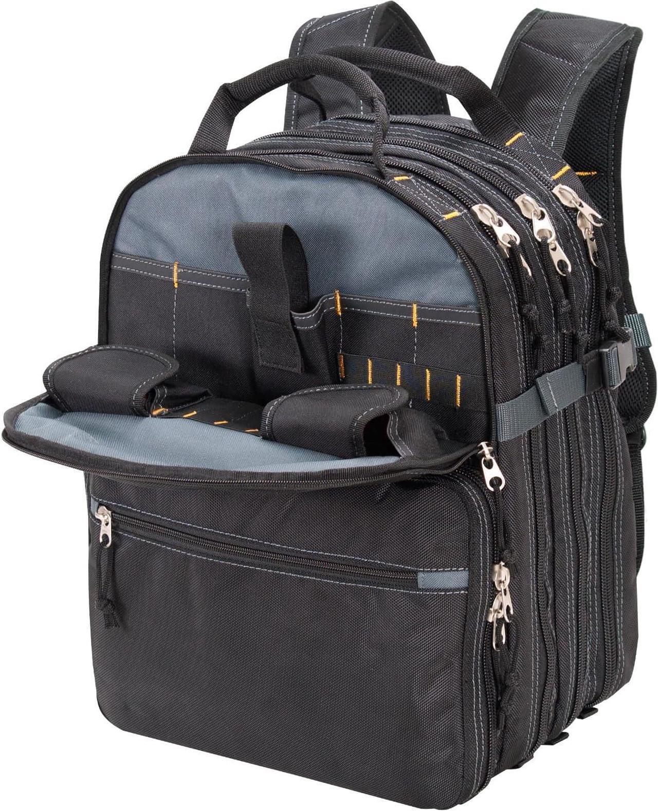 Alt view image 3 of 7 - Custom Leathercraft1132 75-Pocket Tool Backpack