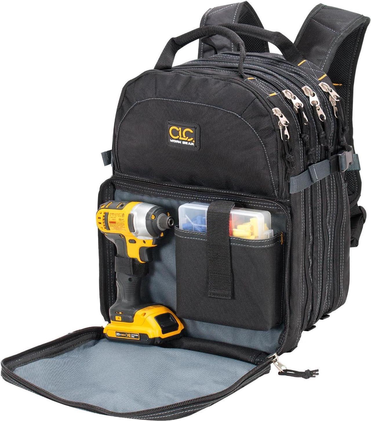 Alt view image 5 of 7 - Custom Leathercraft1132 75-Pocket Tool Backpack
