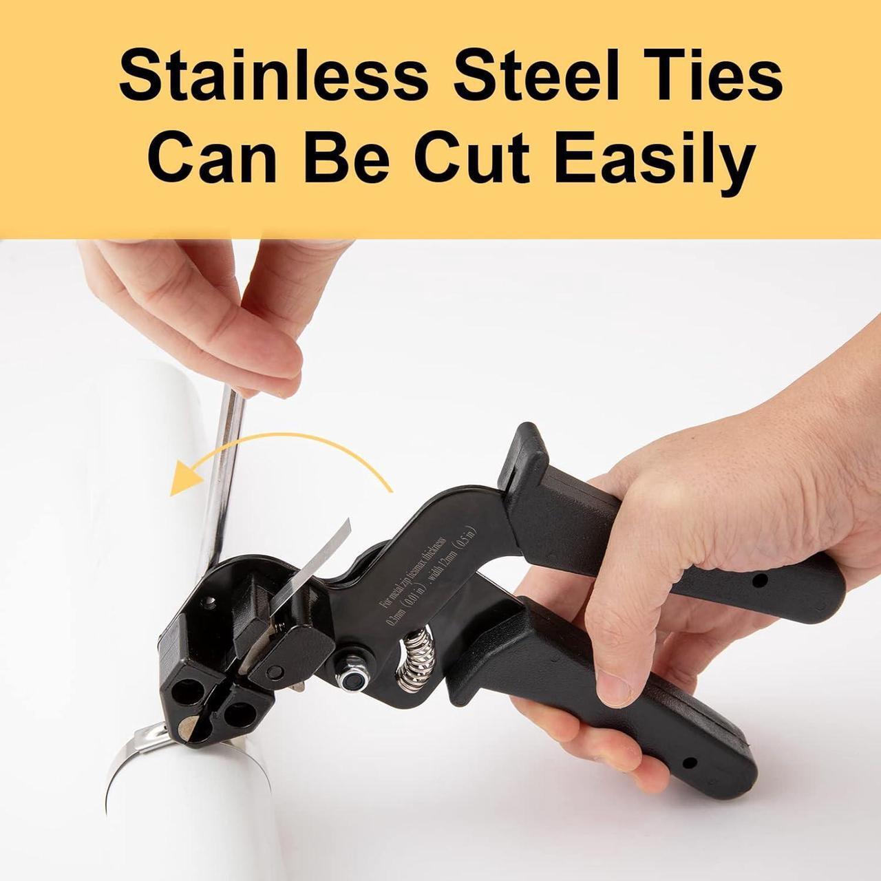 Alt view image 3 of 7 - OFFO Metal Zip Ties Cutter for Stainless Steel Tie Wrap,Tensioning Installation Cutting Tool for Self-Locking Stainless Zip Ties with Free Zip Tie Release Tool