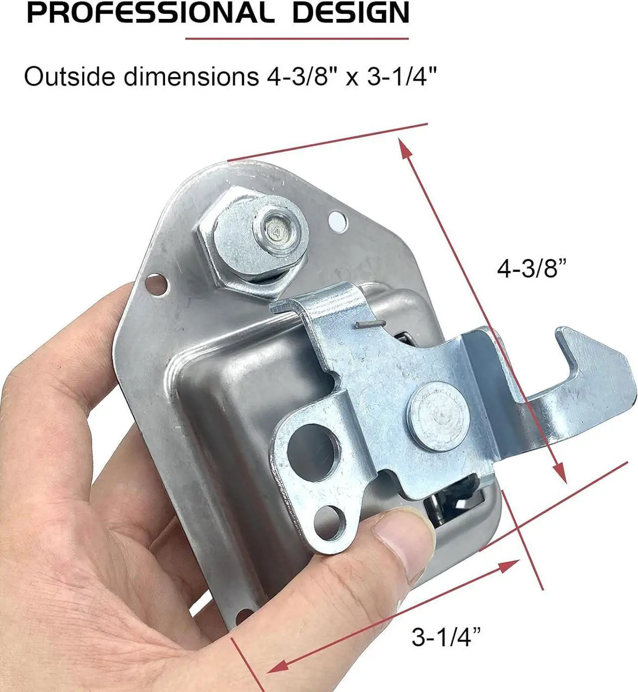 Alt view image 4 of 6 - Toolbox RV Handle Latch Stainless Steel Tool Box Latch Paddle Lock for Trailer Door RV Camper Truck Bed Toolboxes - 3/8'' x 3-1/4''