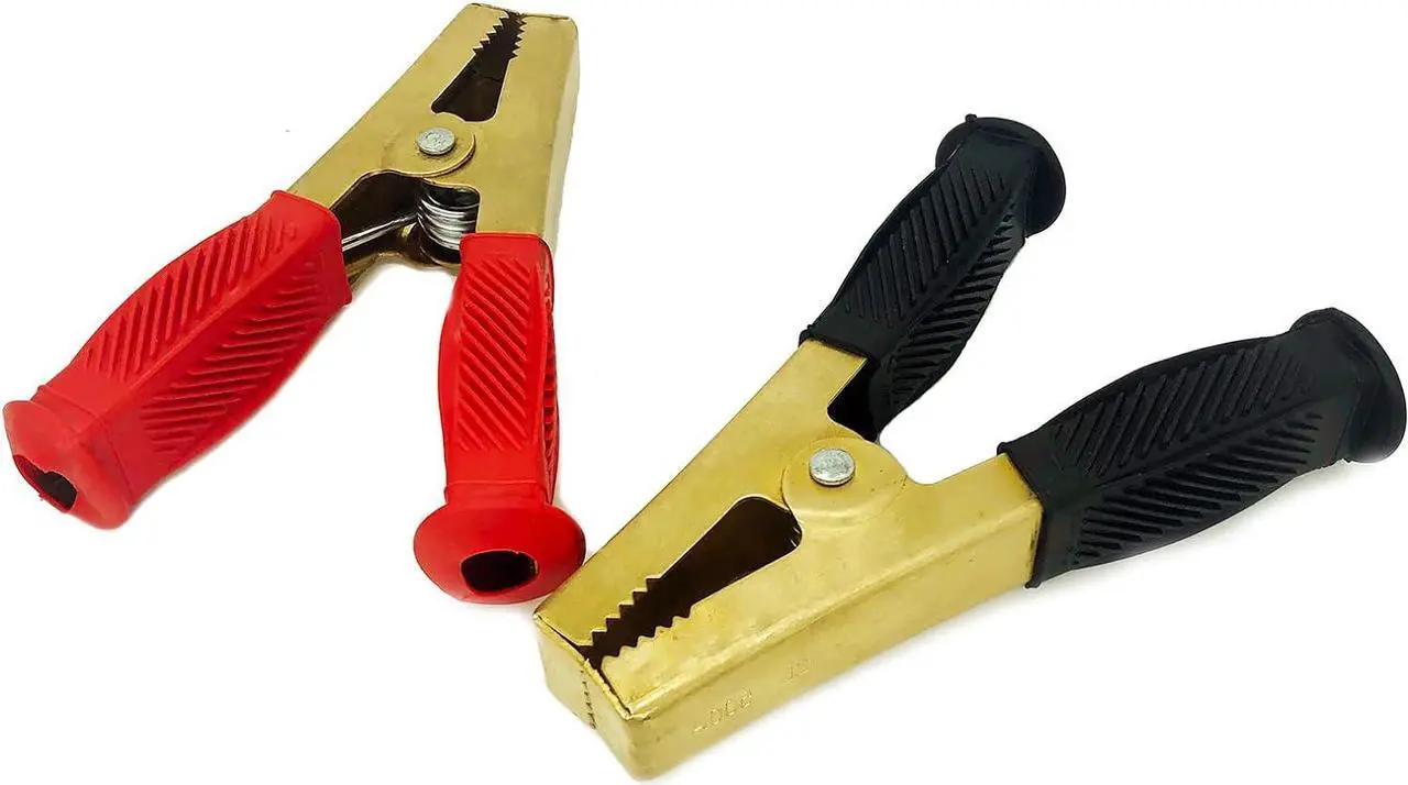Alt view image 2 of 7 - Jumper Cable Battery Clamps Crocodile Clamp Pure Copper 100A/800A/1500A Car Battery Charger Clamps Power Replacement Battery Alligator Clips Jumper Cables Clamp Welding machine clamp (large 500-1500A)