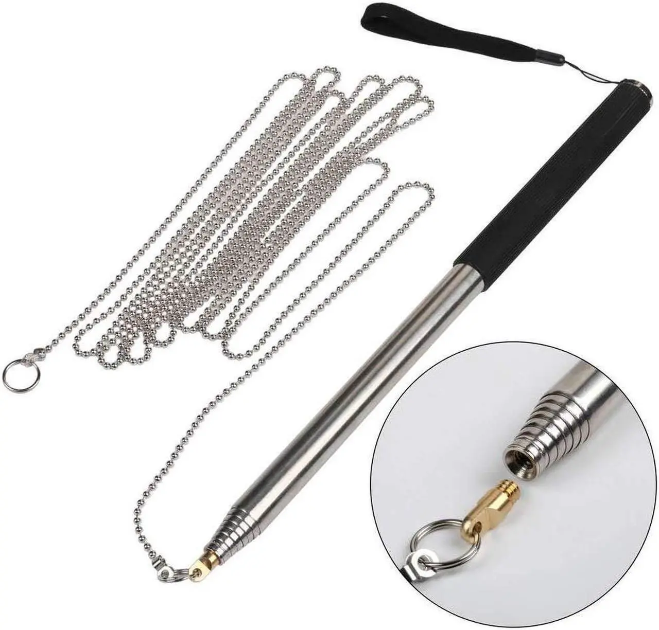 Alt view image 7 of 7 - Pickup Grabber Telescopic Magnetic Pickup Tool with Hook Magnetic Pick-Up Pole Wire Fish Stick Pocket Magnetic Pickup extendable Magnet Pickup Tool
