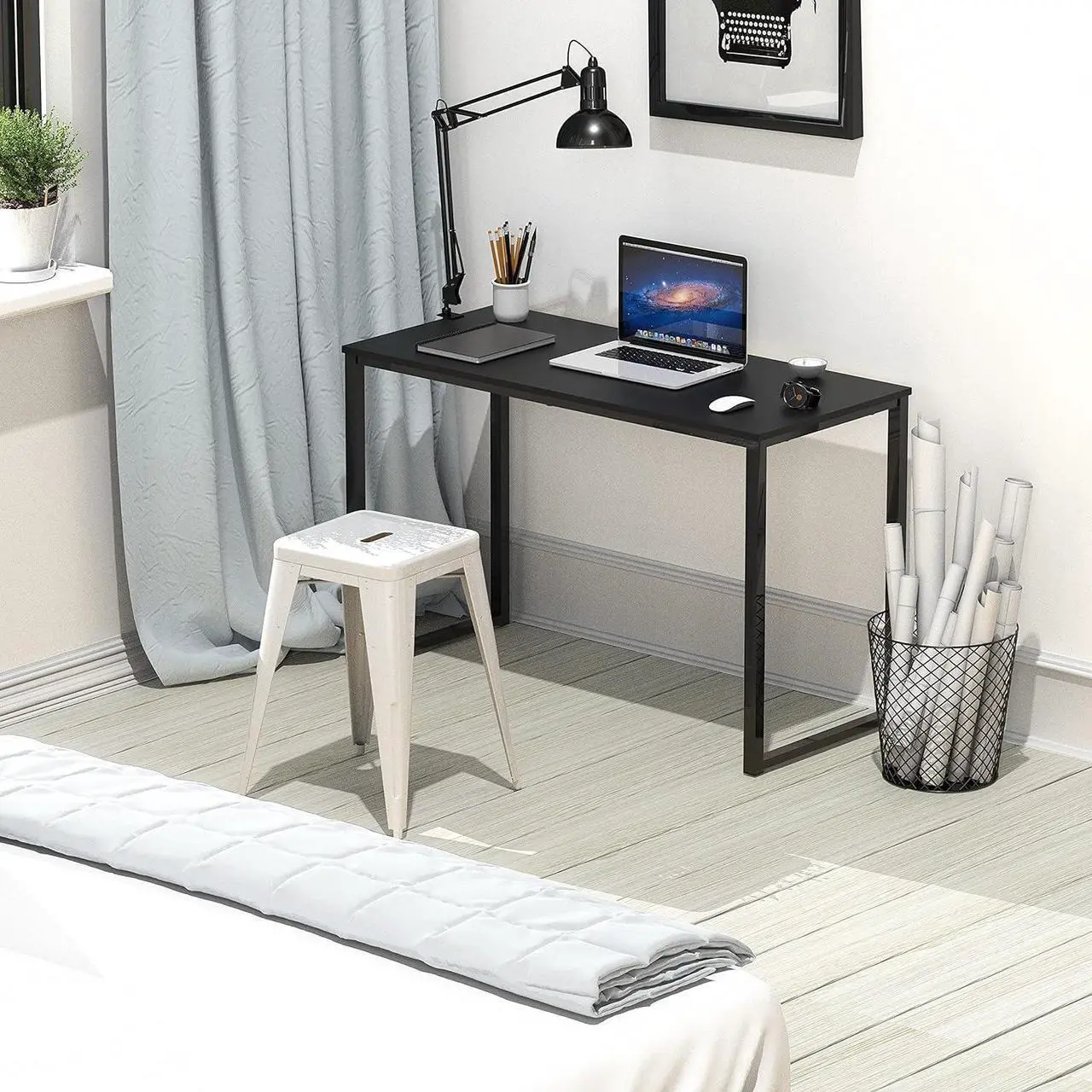 Alt view image 2 of 7 - SHW Home Office 32-Inch Computer Desk, Black