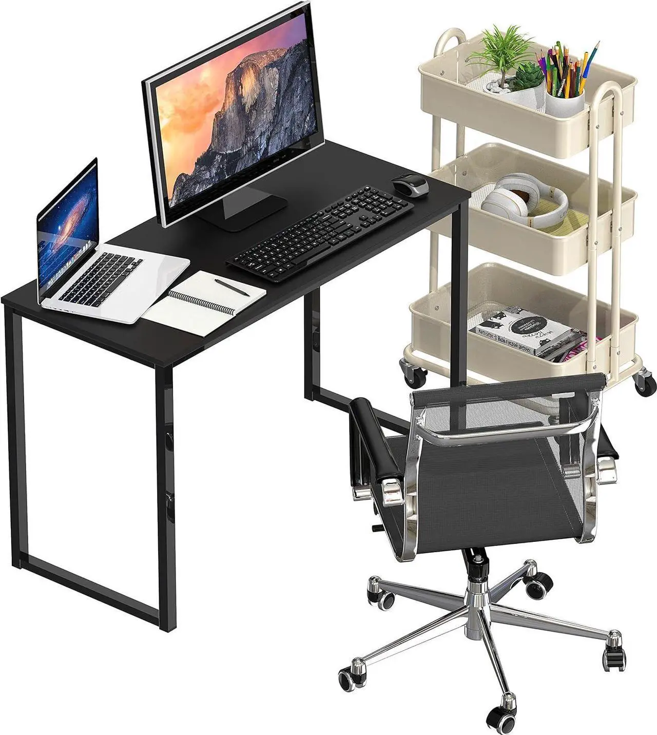 Alt view image 5 of 7 - SHW Home Office 32-Inch Computer Desk, Black