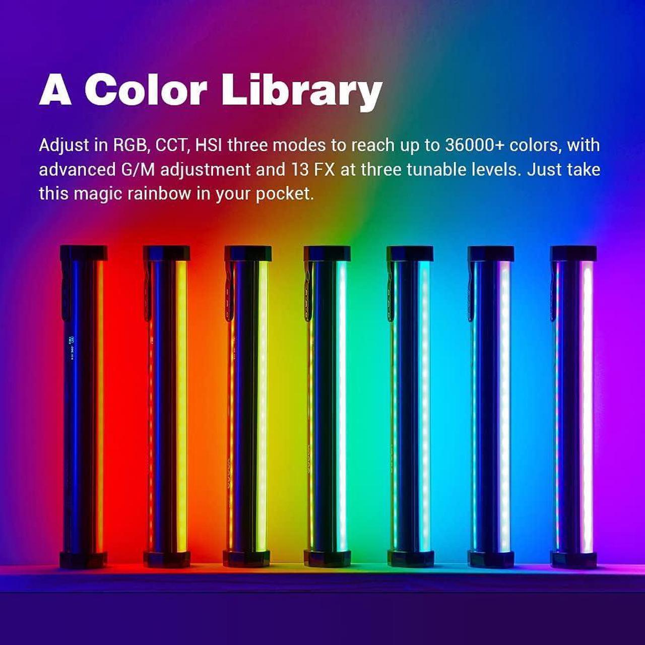 Alt view image 4 of 7 - Godox TL30 RGB Tube Light LED Light 8W 2700K-6500K Built-in Lithium Battery Smartphone APP Control (Single Lamp) (Godox TL30)