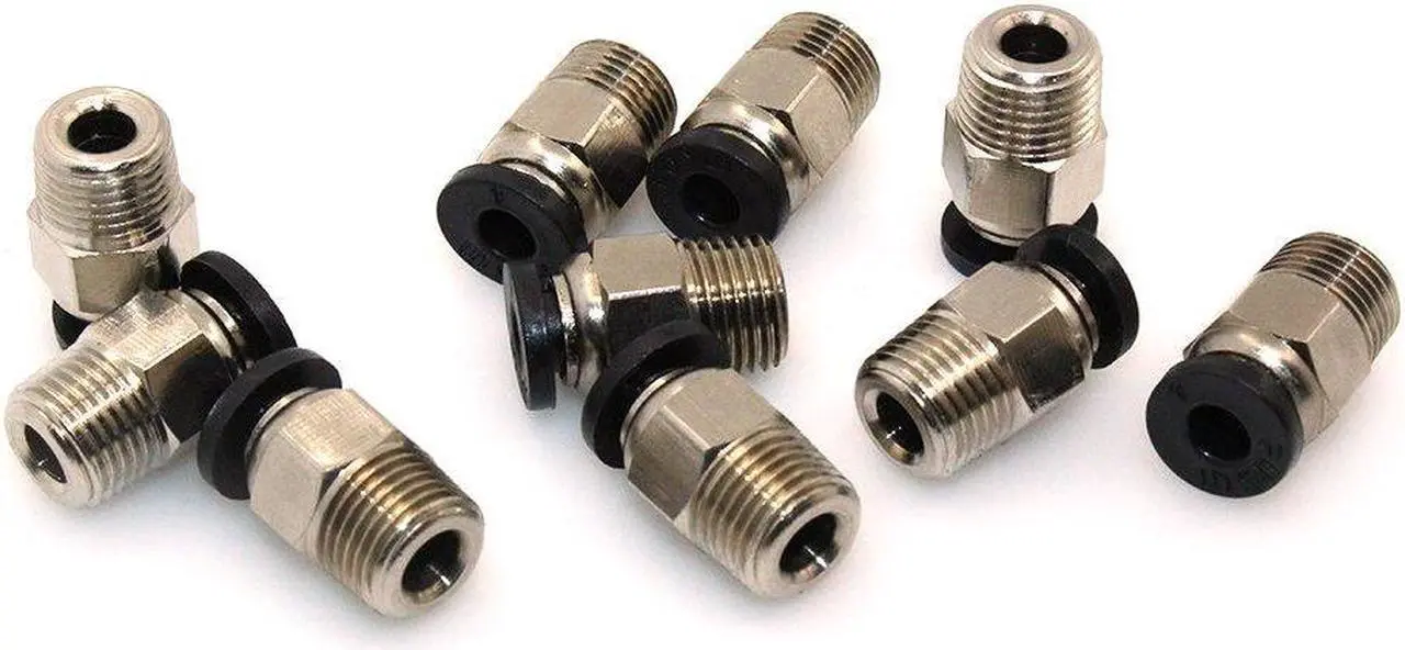 Alt view image 2 of 7 - BIQU PC4-M10 Pneumatic Connector Fittings Bowden Tube Coupler Male Straight PTFE Tube Push for E3D-V6 Bowden Extruder Compatible with Ender-3 Ender-3 V2 3D Printers (Pack of 10pcs)