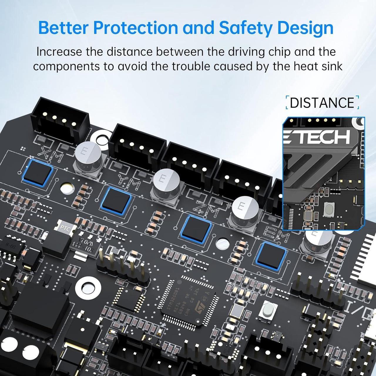 Alt view image 7 of 7 - BIGTREETECH SKR Mini E3 V3.0 Motherboard, Ender-3/Ender-3 Pro/Ender-3 V2 Motherboard Upgrade, BTT 32 Bit Silent Control Board with TMC2209 UART Stepper Motor Driver