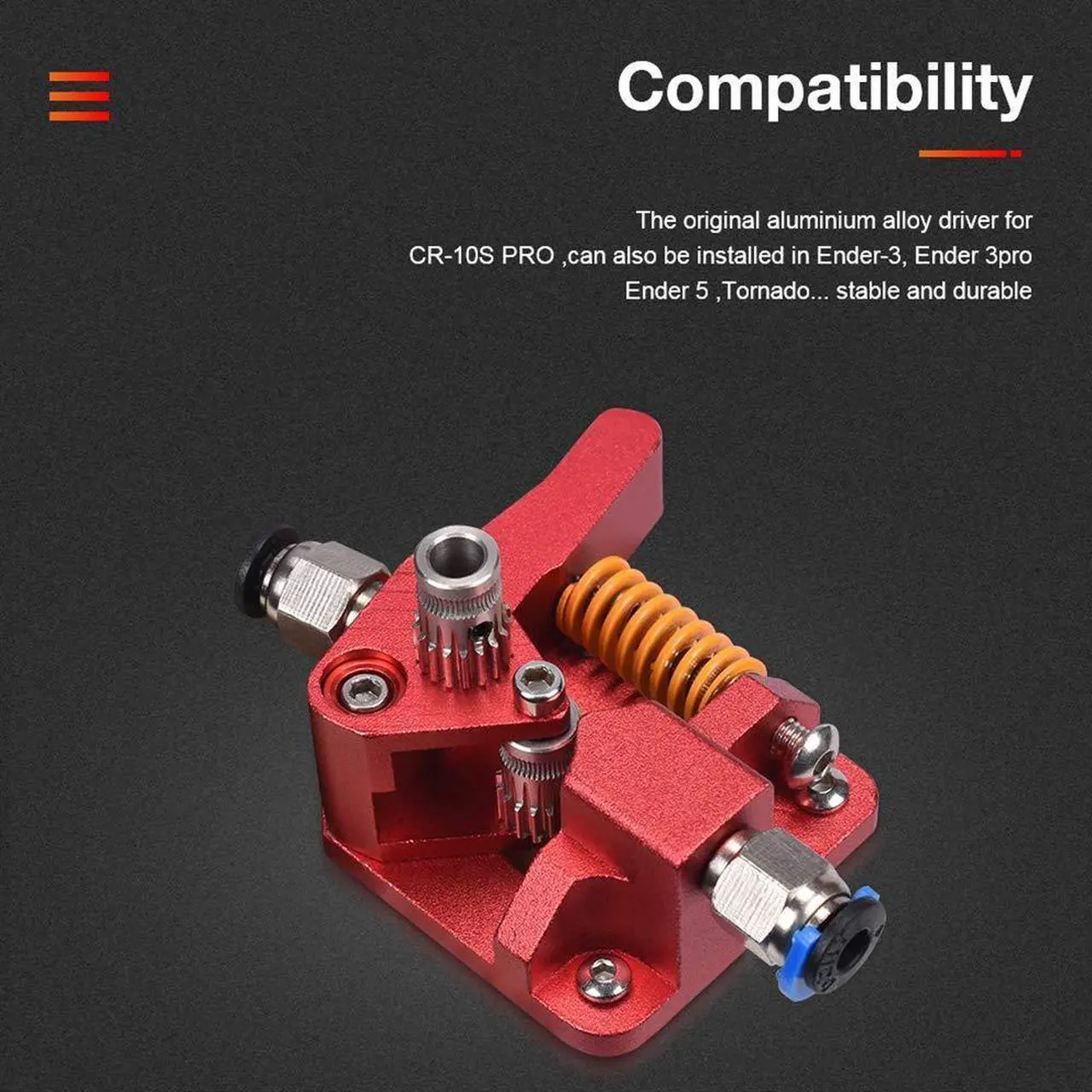 Alt view image 6 of 7 - Bigtreetech Upgrade Dual Gear Extruder, Double Gear MK8 Extruder 3D Printer Dual Driver Stock Feeder All Metal 1.75mm Filament Extruder Kit for CR-10S Pro/CR-10/ Ender 3 V2/Ender 3/Ender 3 Pro Series