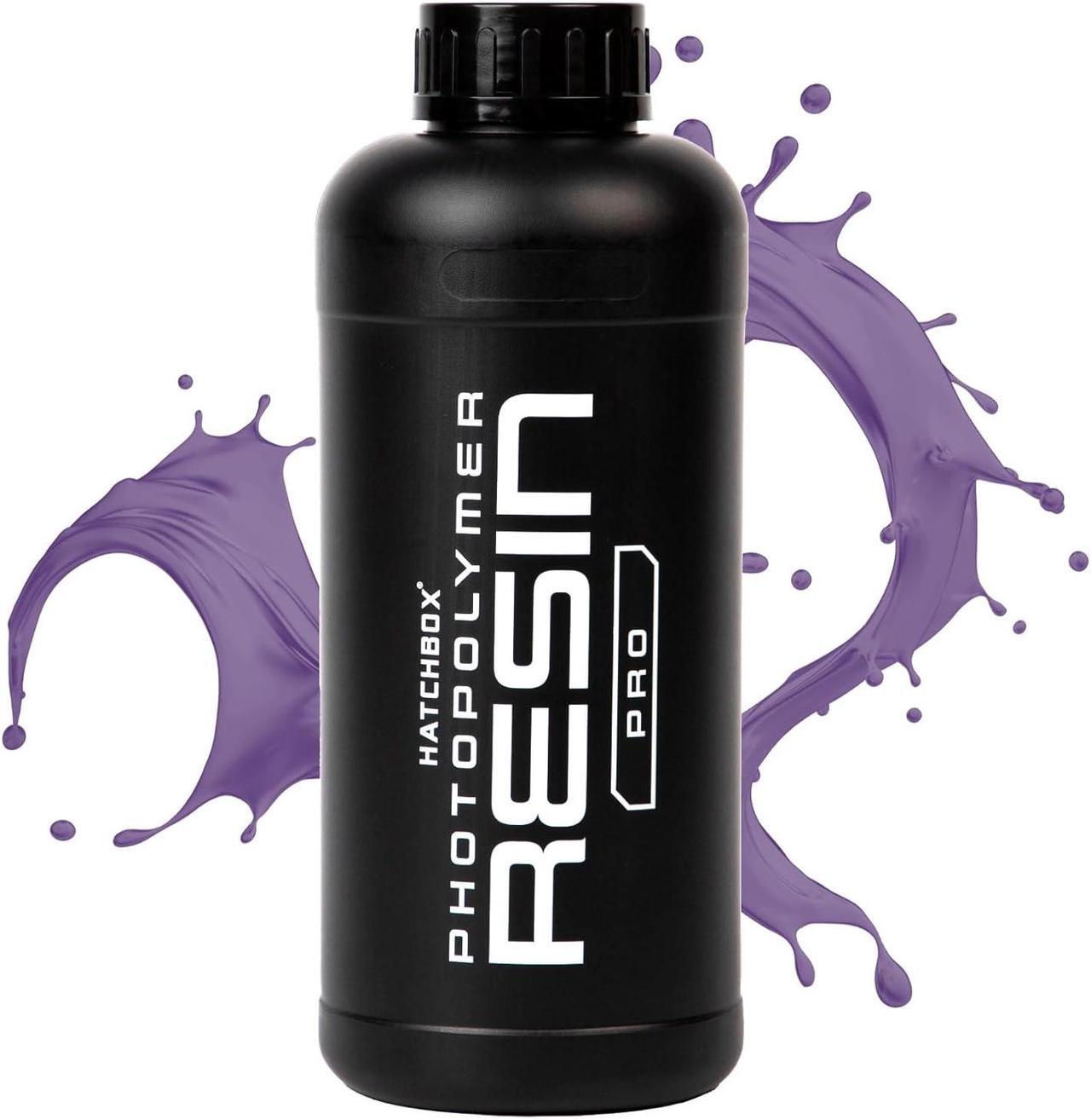 Main image of HATCHBOX 3D Printer Resin Pro, High Precision Low Odor UV Curing 405nm Photopolymer 3D Printing Resin Liquid for LCD DLP Printing, 1000g Purple