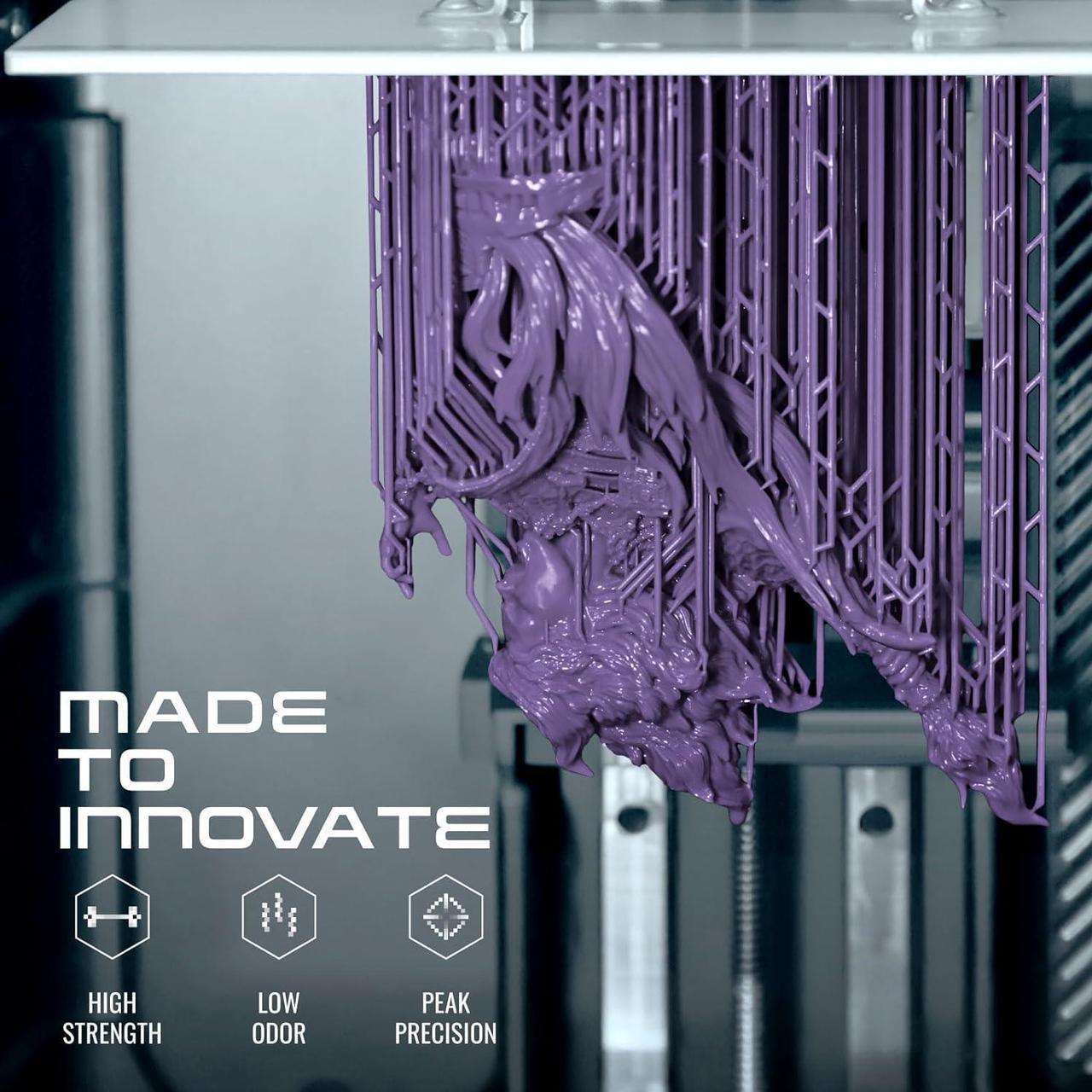 Alt view image 2 of 7 - HATCHBOX 3D Printer Resin Pro, High Precision Low Odor UV Curing 405nm Photopolymer 3D Printing Resin Liquid for LCD DLP Printing, 1000g Purple