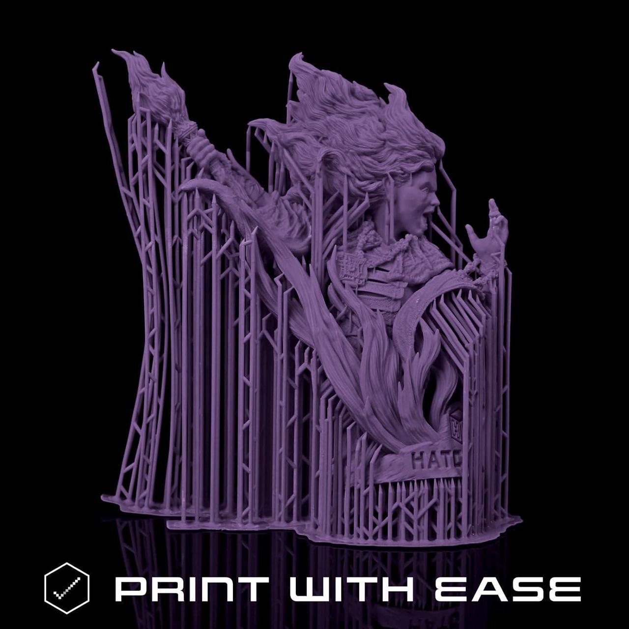 Alt view image 3 of 7 - HATCHBOX 3D Printer Resin Pro, High Precision Low Odor UV Curing 405nm Photopolymer 3D Printing Resin Liquid for LCD DLP Printing, 1000g Purple