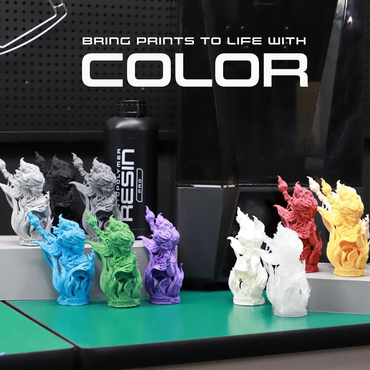 Alt view image 6 of 7 - HATCHBOX 3D Printer Resin Pro, High Precision Low Odor UV Curing 405nm Photopolymer 3D Printing Resin Liquid for LCD DLP Printing, 1000g Purple
