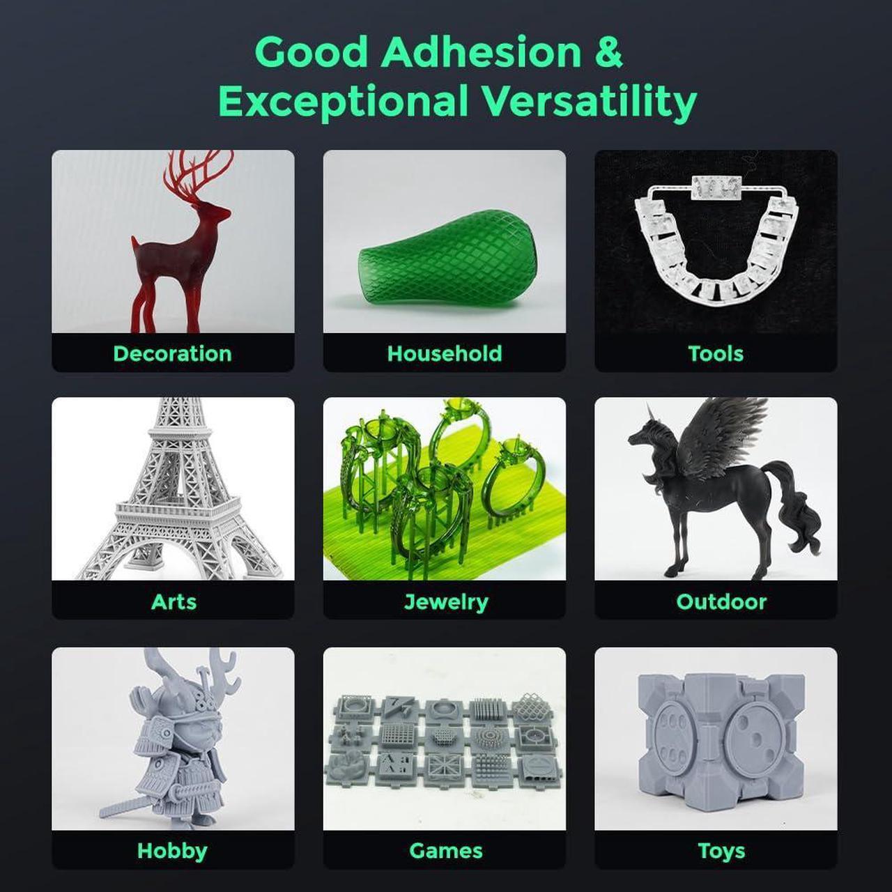 Alt view image 6 of 7 - FLASHFORGE 3D Printer Resin, Fast Curing Standard 3D Resin High Precision & Excellent Fluidity with Low Odor, 405nm UV Curing 3D Printing Resin for LCD/DLP/SLA Resin 3D Printer (White, 2KG)