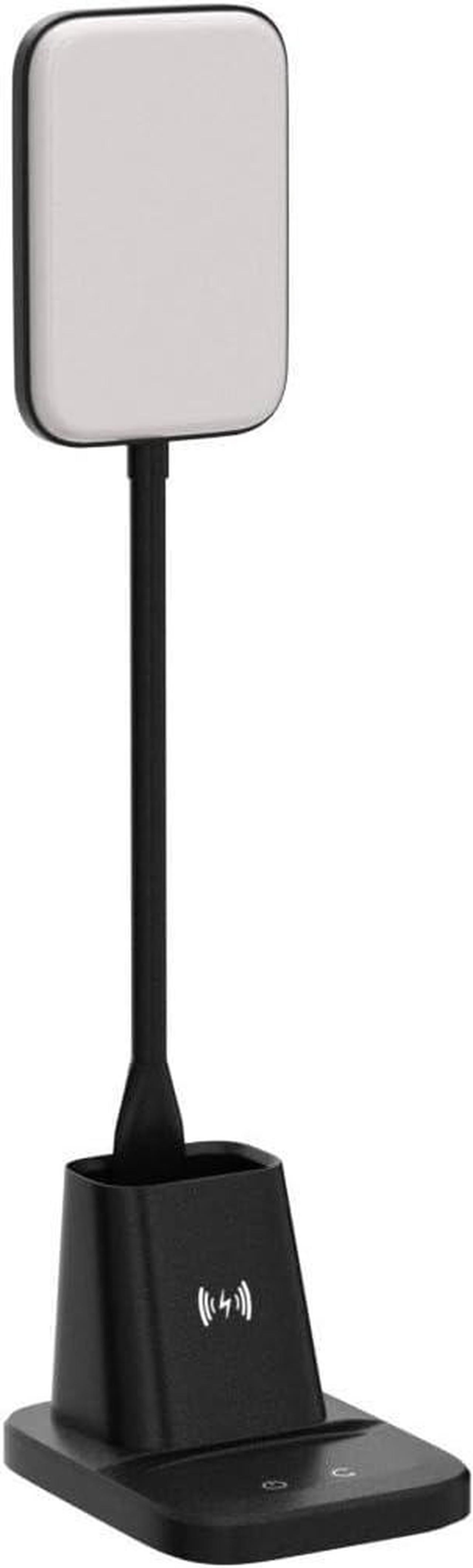 Alt view image 4 of 7 - Sailstar Desk Lamp, LED Desk Lamps for Home Office, Wireless Charger Small Desk Lamp with Pen Holder, 3 Color Modes, Dimmable, CRI 85, 800 LM, Study Lamp for College Dorm Room, Adapter Included, Black