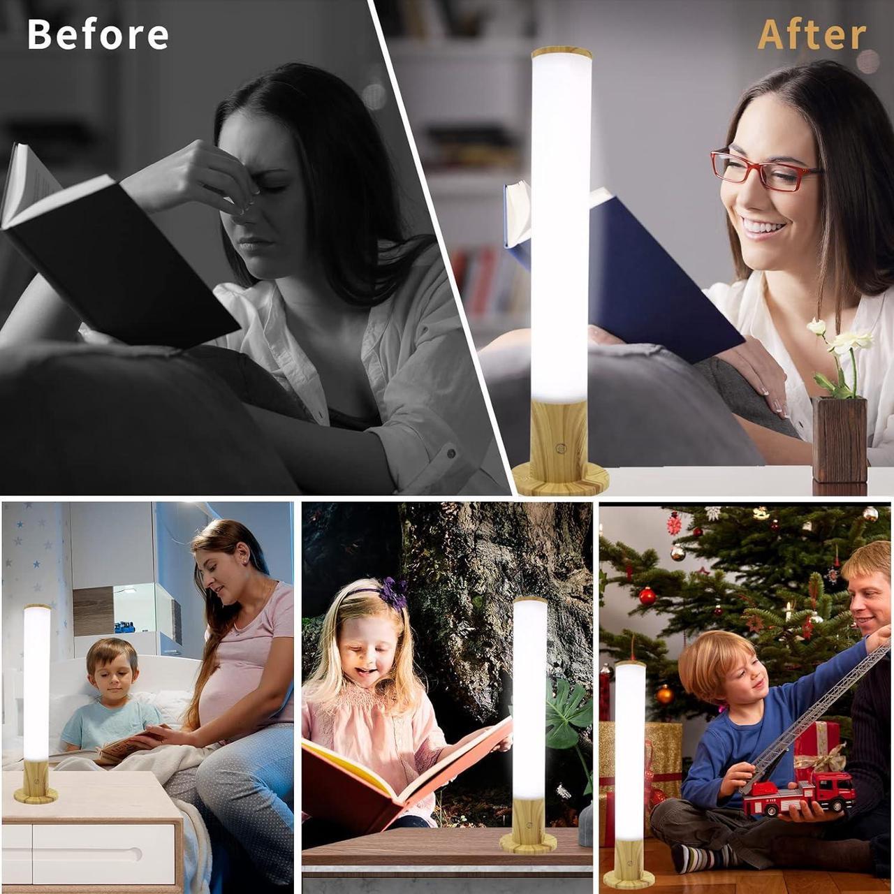 Alt view image 5 of 7 - Light Therapy Lamp 10000 Lux, Happy Sun Lamp UV-Free with 3 Color Temperatures, Adjustable Brightness,Timer & Memory Function, Bright Sunlight Lamps, Full Spectrum Light Perfect for Home, Office