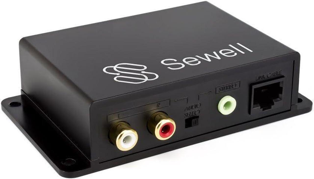 Alt view image 2 of 3 - Sewell Sound Link Audio over single cat5e or cat6, 3.5mm or RCA, 600m or 2000 ft, bi-directional, up to two inputs/outputs Black