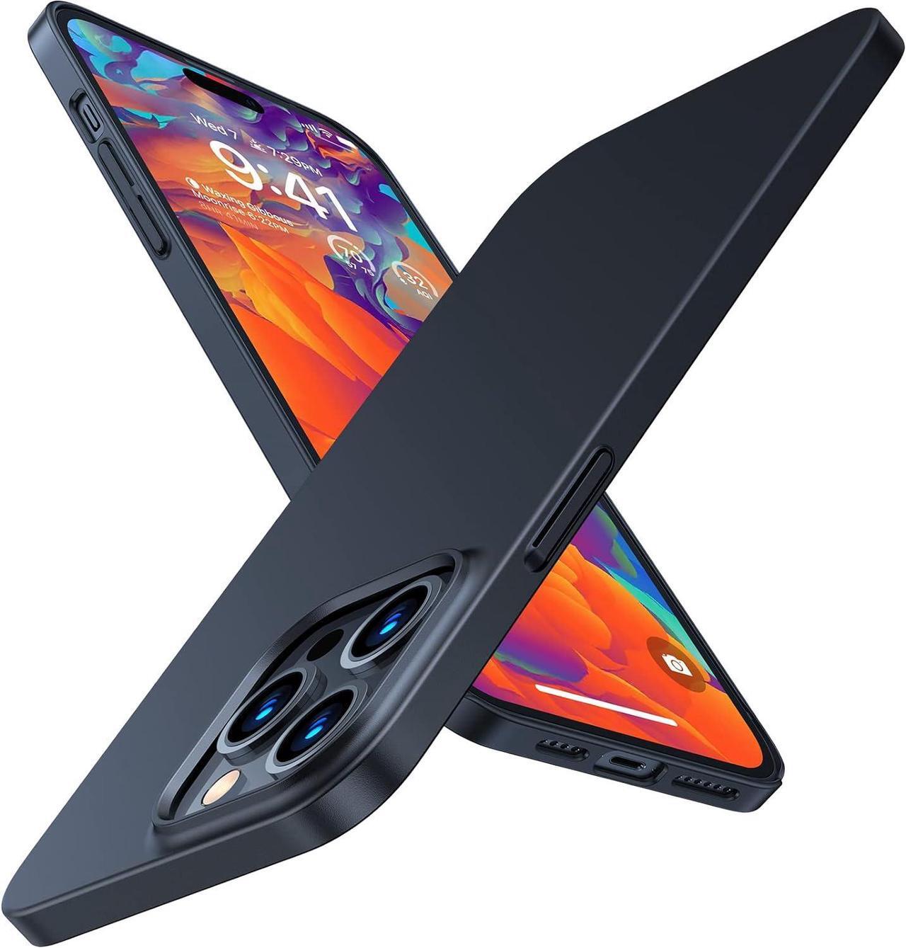 Main image of TORRAS Slim Fit Designed for iPhone 14 Pro Max Case 6.7 inch, Ultra-Thin 14 Pro Max Case 2022, Lightweight Hard PC Cover Phone Cases, Black, OriginFit