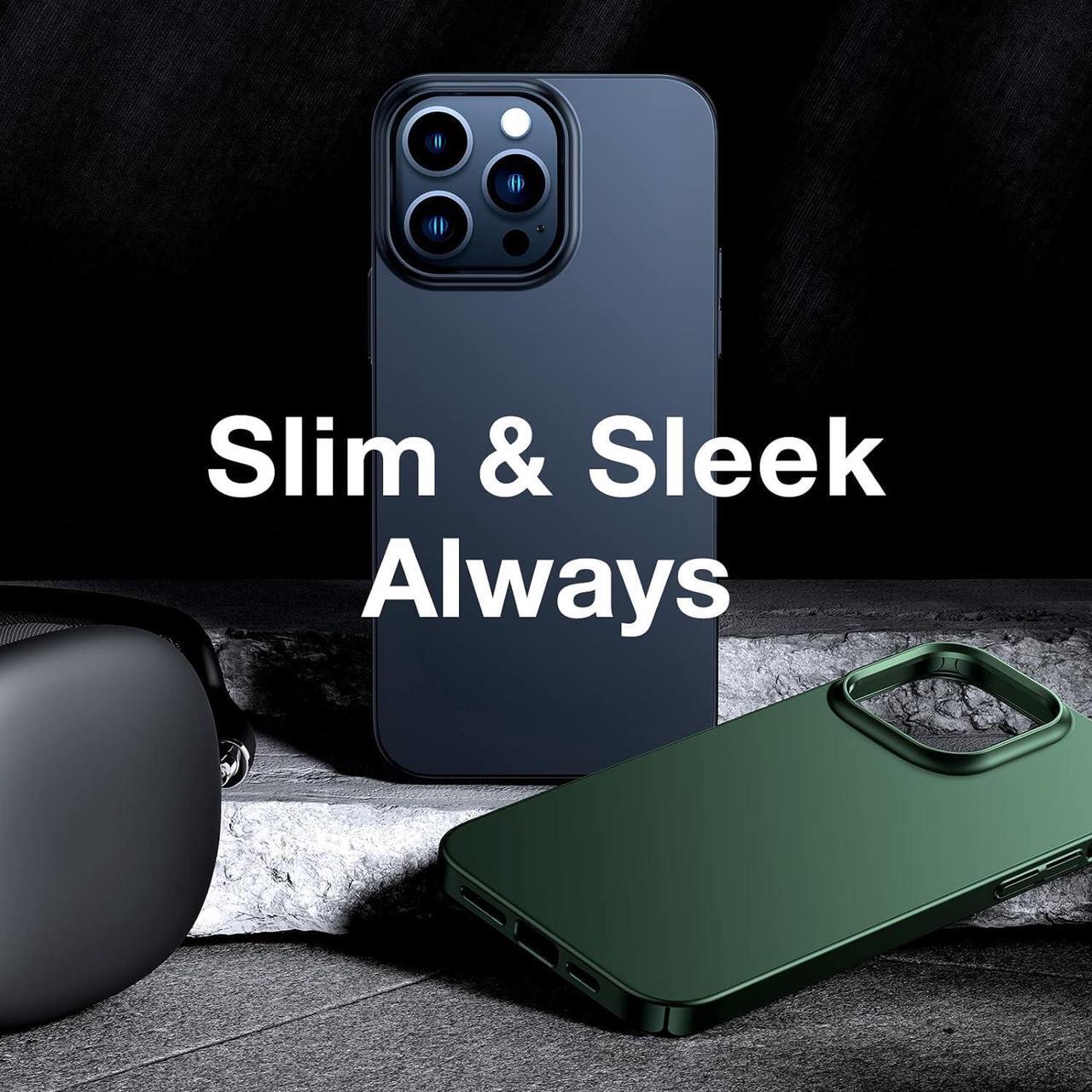 Alt view image 6 of 6 - TORRAS Slim Fit Designed for iPhone 14 Pro Max Case 6.7 inch, Ultra-Thin 14 Pro Max Case 2022, Lightweight Hard PC Cover Phone Cases, Black, OriginFit