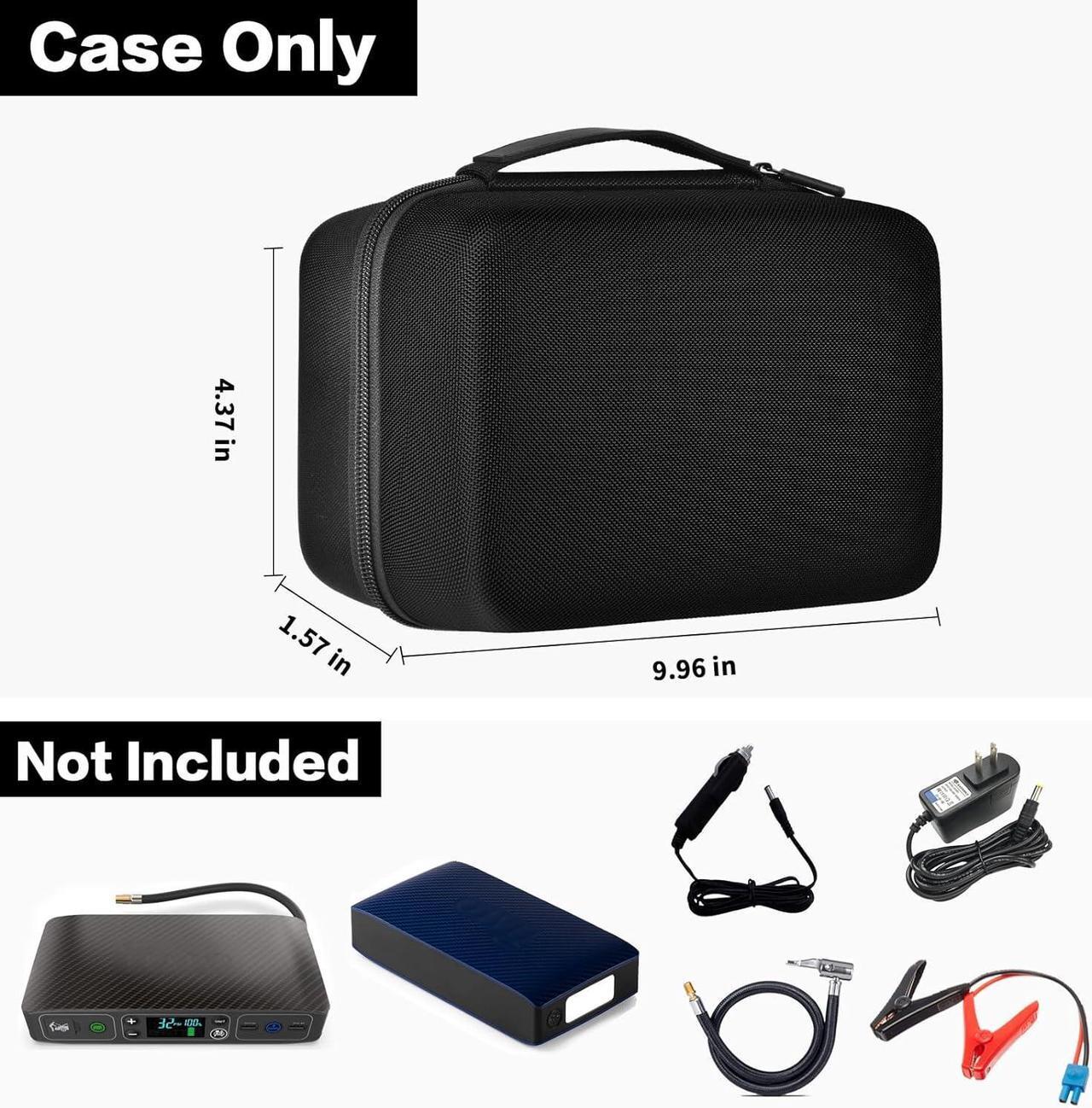 Alt view image 2 of 7 - ANKHOH Case for Halo Automotive Bolt Air 58830 mWh/57720/USB 58830/ACDC Max 55500 Portable Emergency Power Kit.Car Jump Starter Charger Phone Laptop Bank Holder AC Outlet Accessories,Black-Box Only