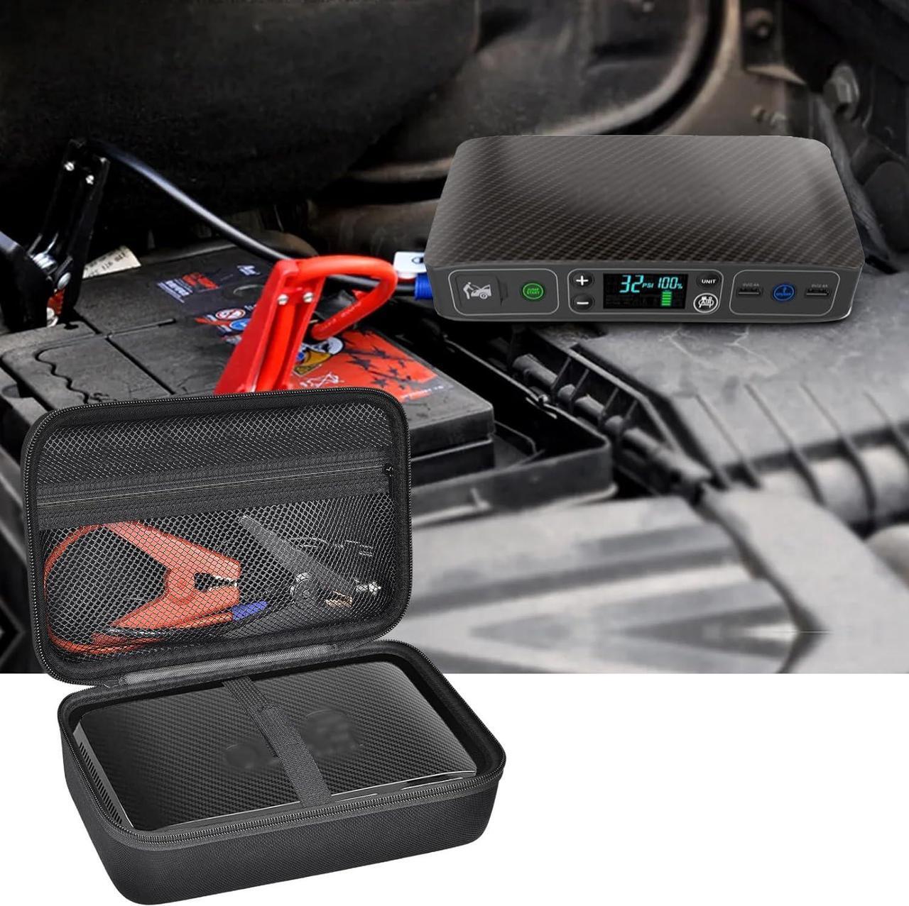 Alt view image 7 of 7 - ANKHOH Case for Halo Automotive Bolt Air 58830 mWh/57720/USB 58830/ACDC Max 55500 Portable Emergency Power Kit.Car Jump Starter Charger Phone Laptop Bank Holder AC Outlet Accessories,Black-Box Only