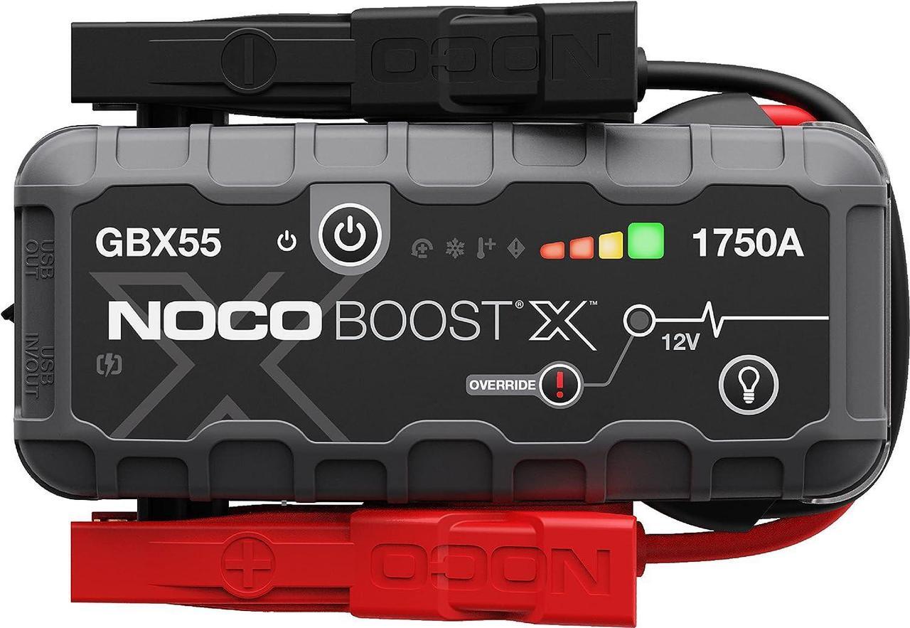 Main image of NOCO Boost X GBX55 1750A 12V UltraSafe Portable Lithium Jump Starter, Car Battery Booster Pack, USB-C Powerbank Charger, and Jumper Cables for up to 7.5-Liter Gas and 5.0-Liter Diesel Engines