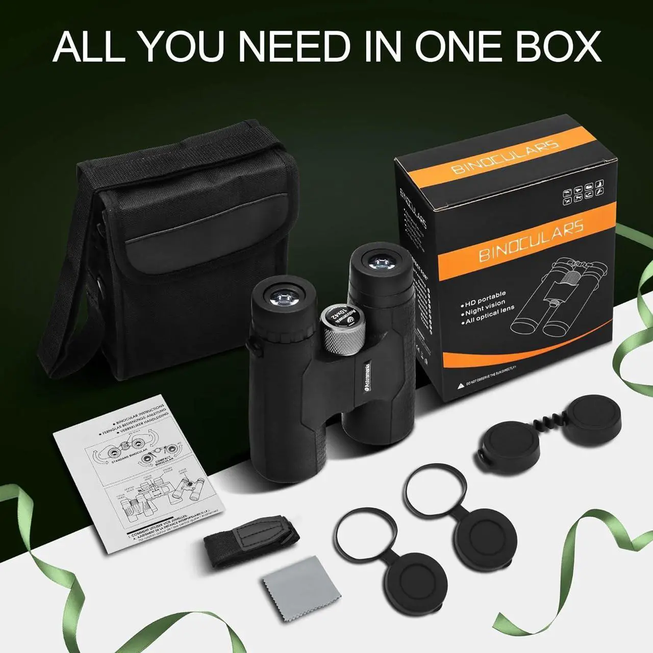 Alt view image 7 of 7 - Astromania 10x42 Compact Binoculars -BK7 Prism -Gifts for Traveling, Wildlife, Concerts and Theater, Bird Watching, Camping and Sport Games