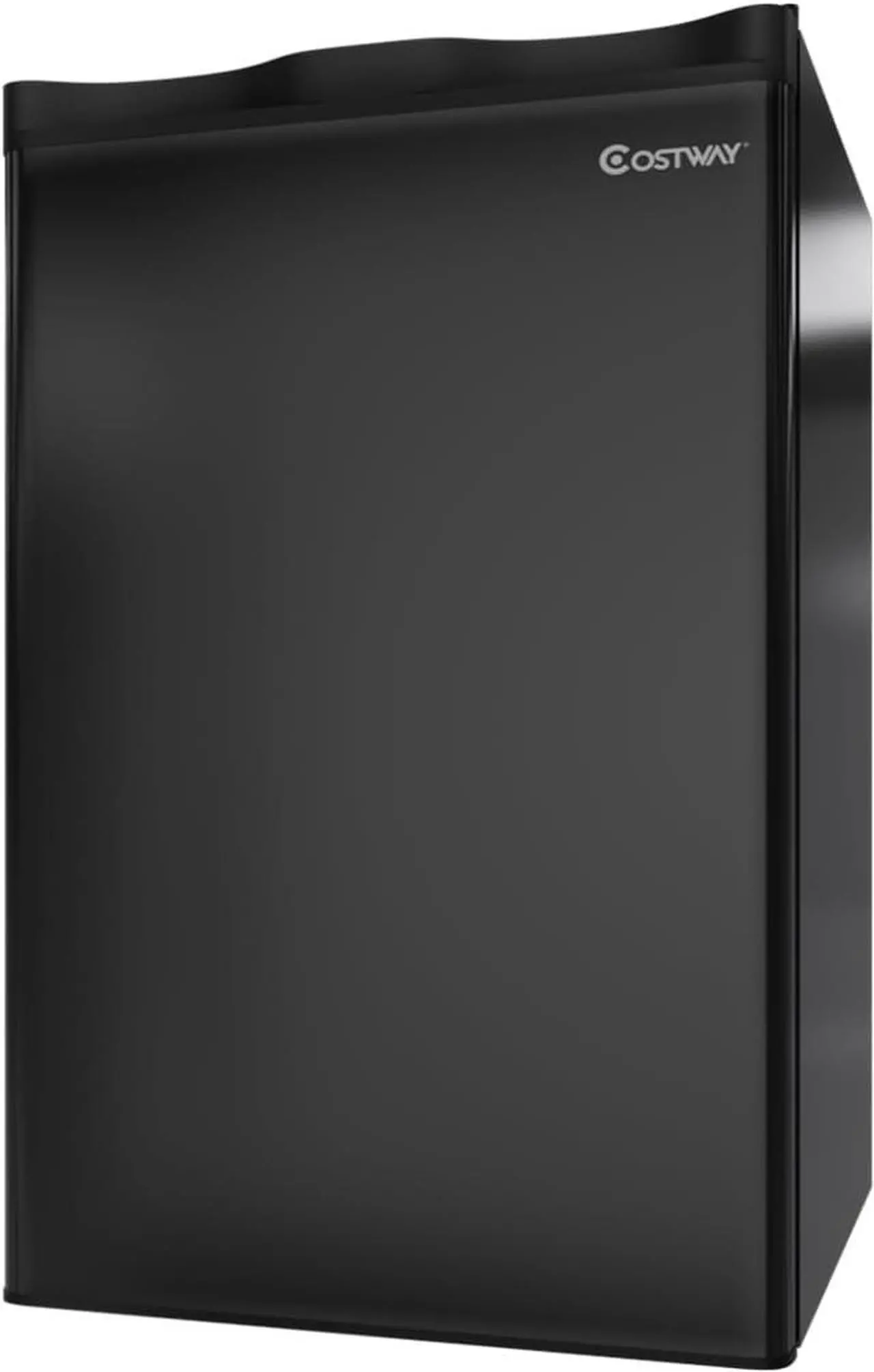 Main image of COSTWAY Compact Refrigerator, Single Door 3.2 CU.FT. Mini Fridge Compartment with Adjustable Thermostat and Removable Glass Shelves, Freezer Cooler Fridge for Dorm Apartment Office, Black