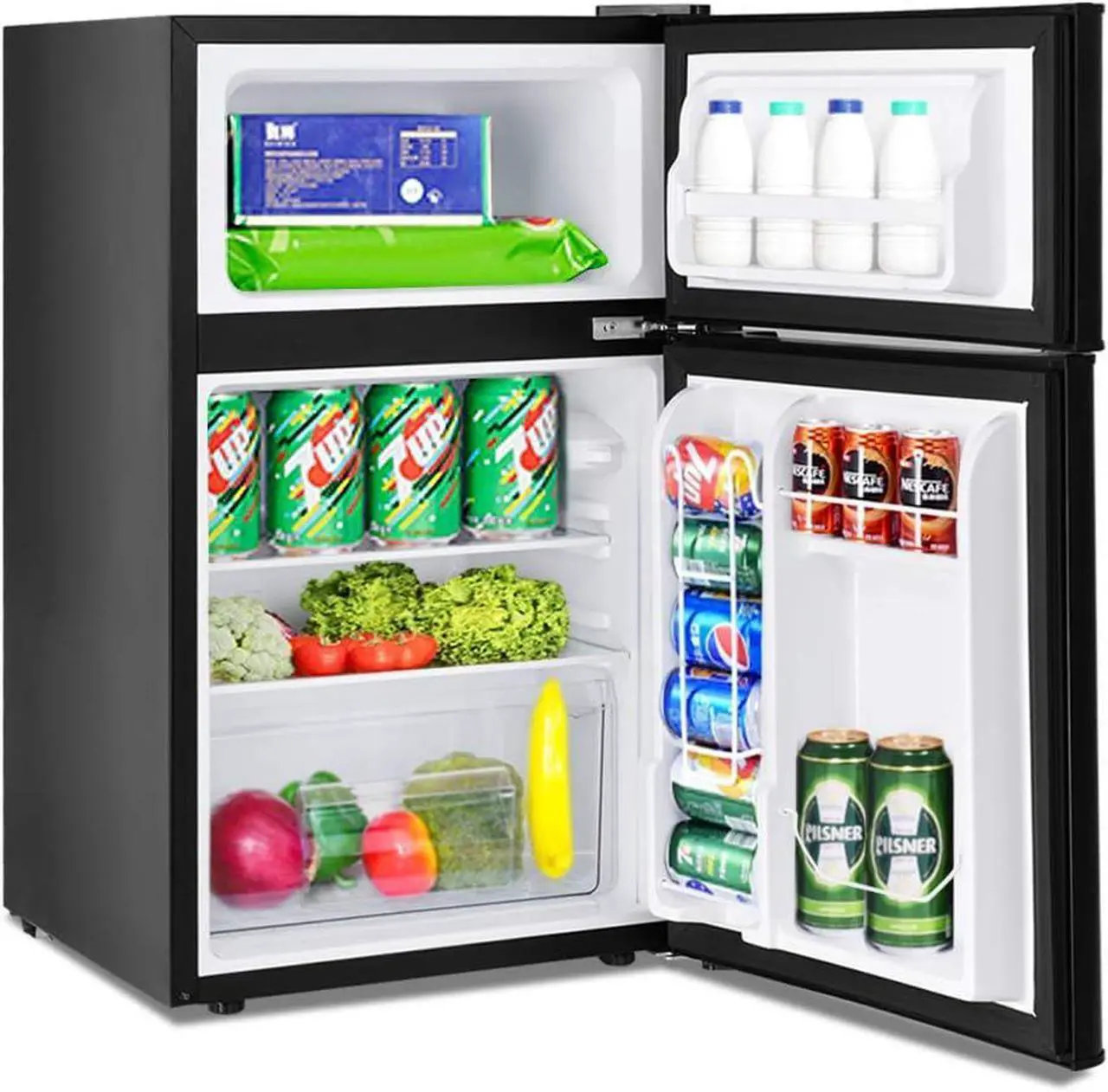 Main image of Safeplus Compact Refrigerator, 3.2 cu ft. Unit Cold-rolled Sheet Mini Refrigerator with freezer, Dorm fridge with Adjustable Removable Shelves