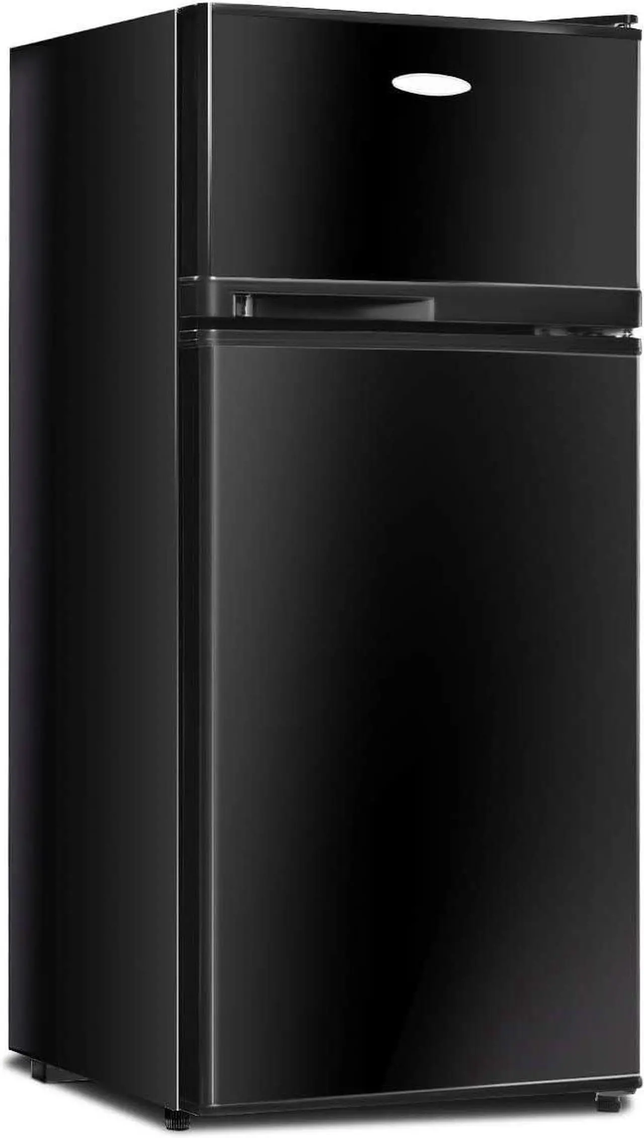 Main image of GOFLAME Compact Refrigerator, 3.4 cu. ft. Mini Cooler Fridge with Removable Glass Shelves, Adjustable Thermostat, Freestanding Fridge with Top Door Freezer for Dorm, Office, Apartment Use (Black)