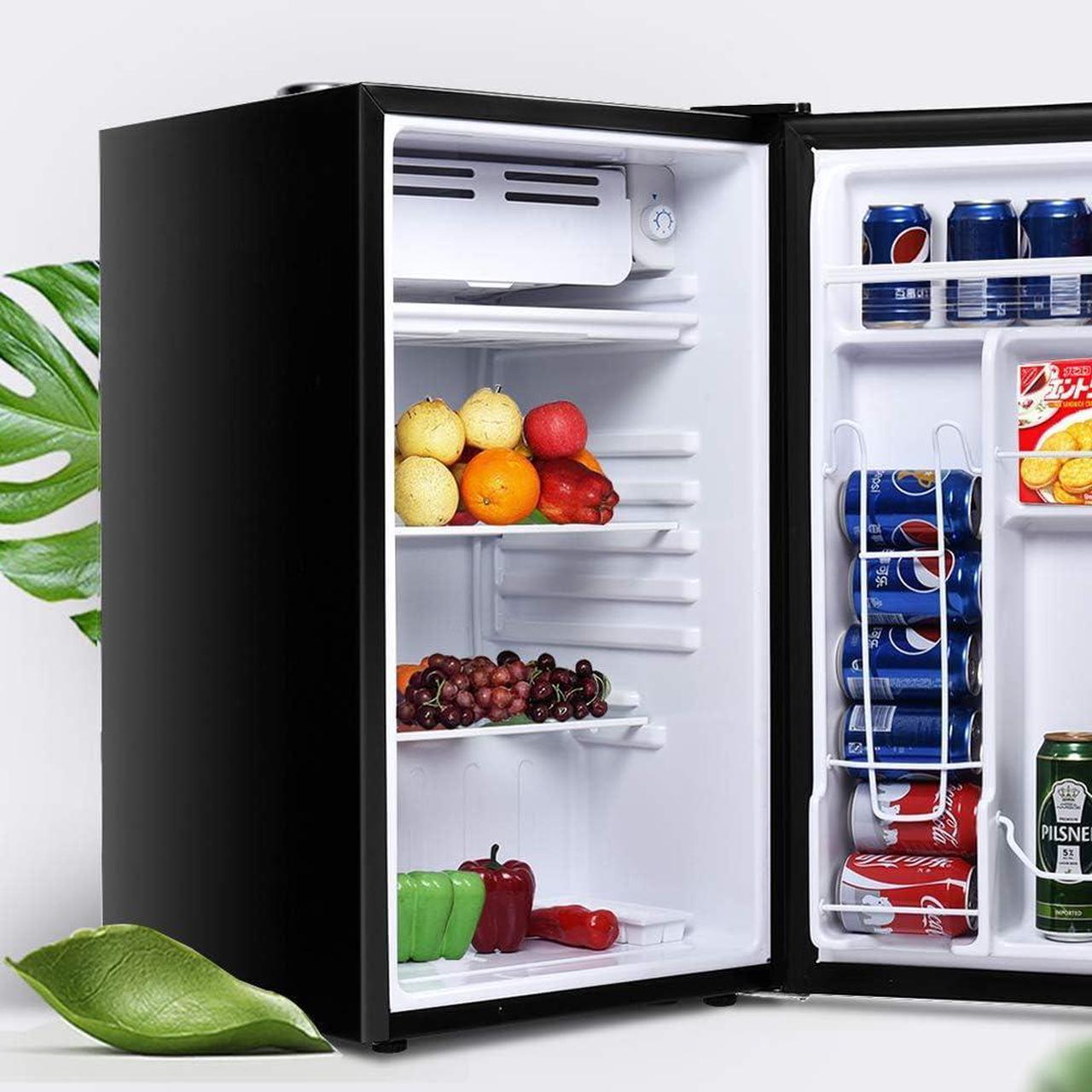 Main image of Safeplus Mini Dorm Compact Refrigerator, 3.2 Cu.Ft Compact Refrigerator Under Counter Refrigerator with Small Freezer Removable Glass Shelves - Drinks Food Beer Storage for Office Dorm or Apartment