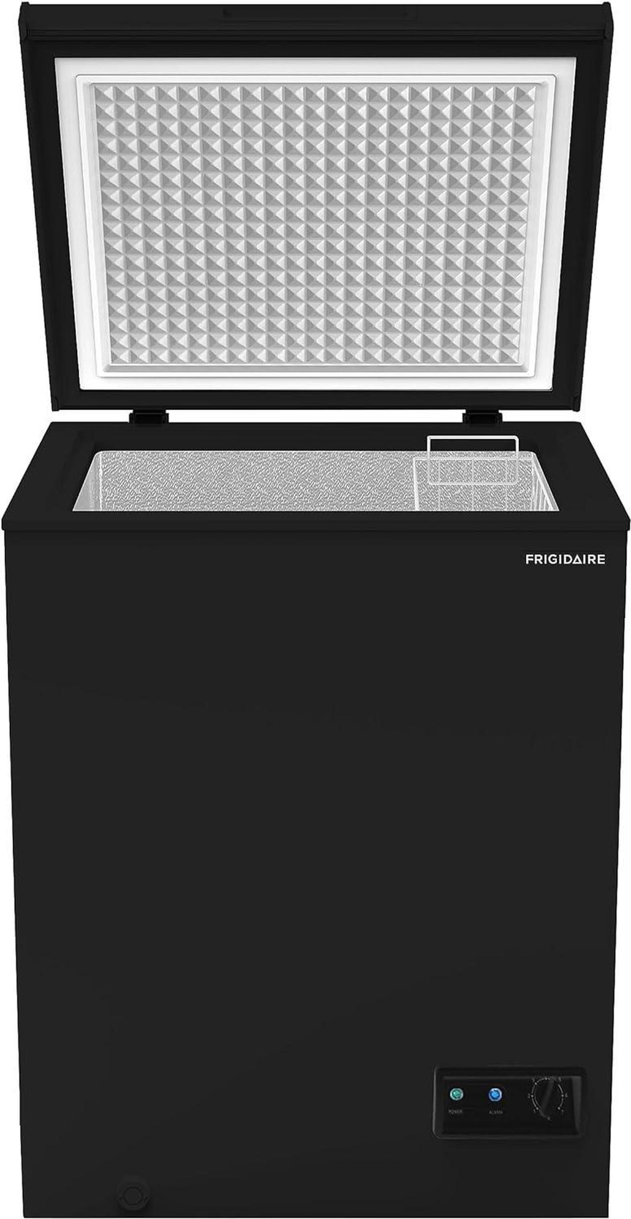 Alt view image 4 of 6 - Frigidaire EFRF5003-BLACK Chest Deep Freezer-GARAGE-READY, 5.0 Capacity, Black-Adjustable Thermostat-Removable Vinyl Coated Wire Basket-Easy Defrost Drain, 5 cu ft