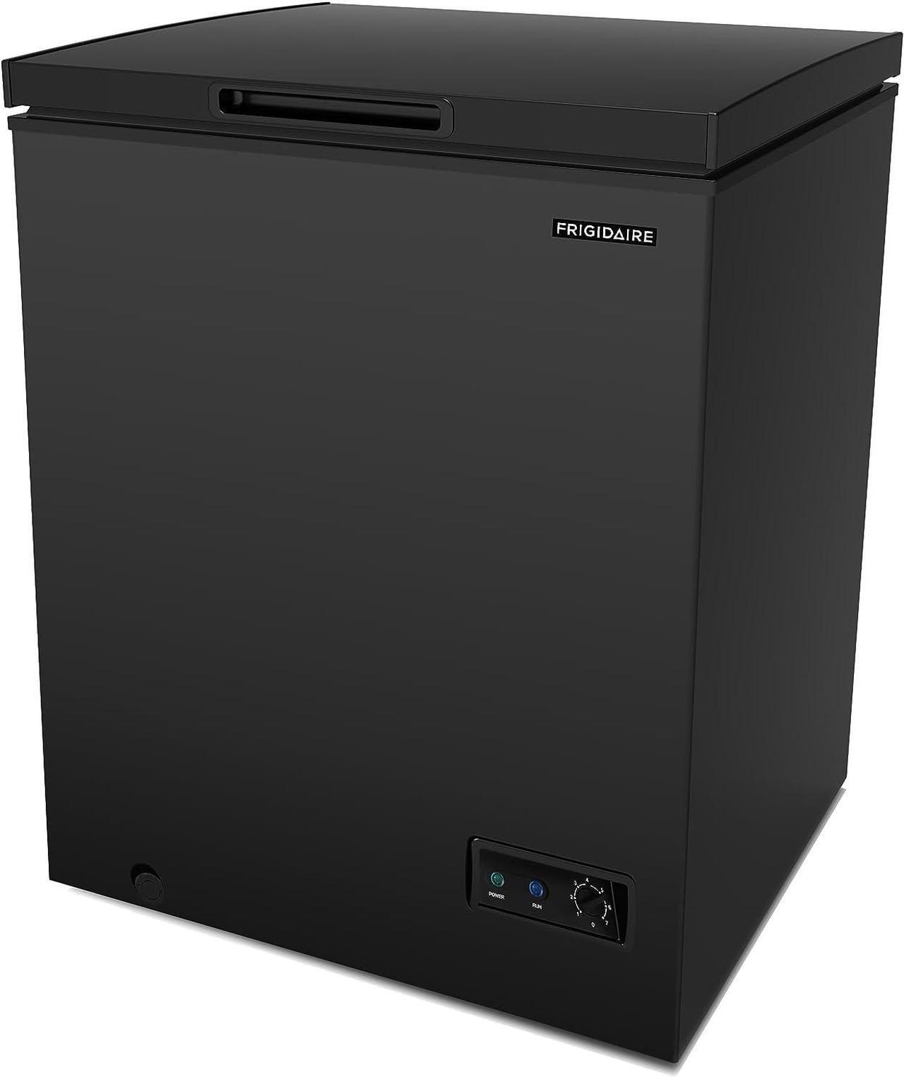 Alt view image 5 of 6 - Frigidaire EFRF5003-BLACK Chest Deep Freezer-GARAGE-READY, 5.0 Capacity, Black-Adjustable Thermostat-Removable Vinyl Coated Wire Basket-Easy Defrost Drain, 5 cu ft