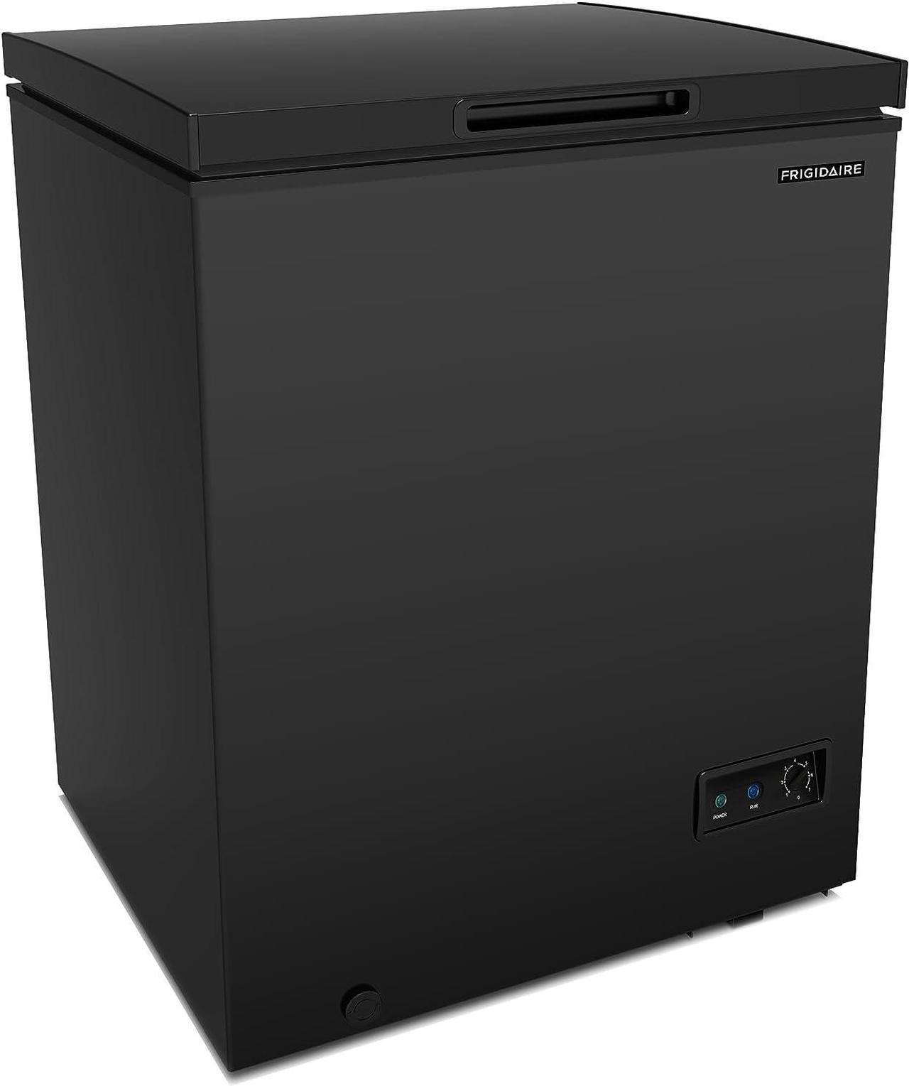 Alt view image 6 of 6 - Frigidaire EFRF5003-BLACK Chest Deep Freezer-GARAGE-READY, 5.0 Capacity, Black-Adjustable Thermostat-Removable Vinyl Coated Wire Basket-Easy Defrost Drain, 5 cu ft
