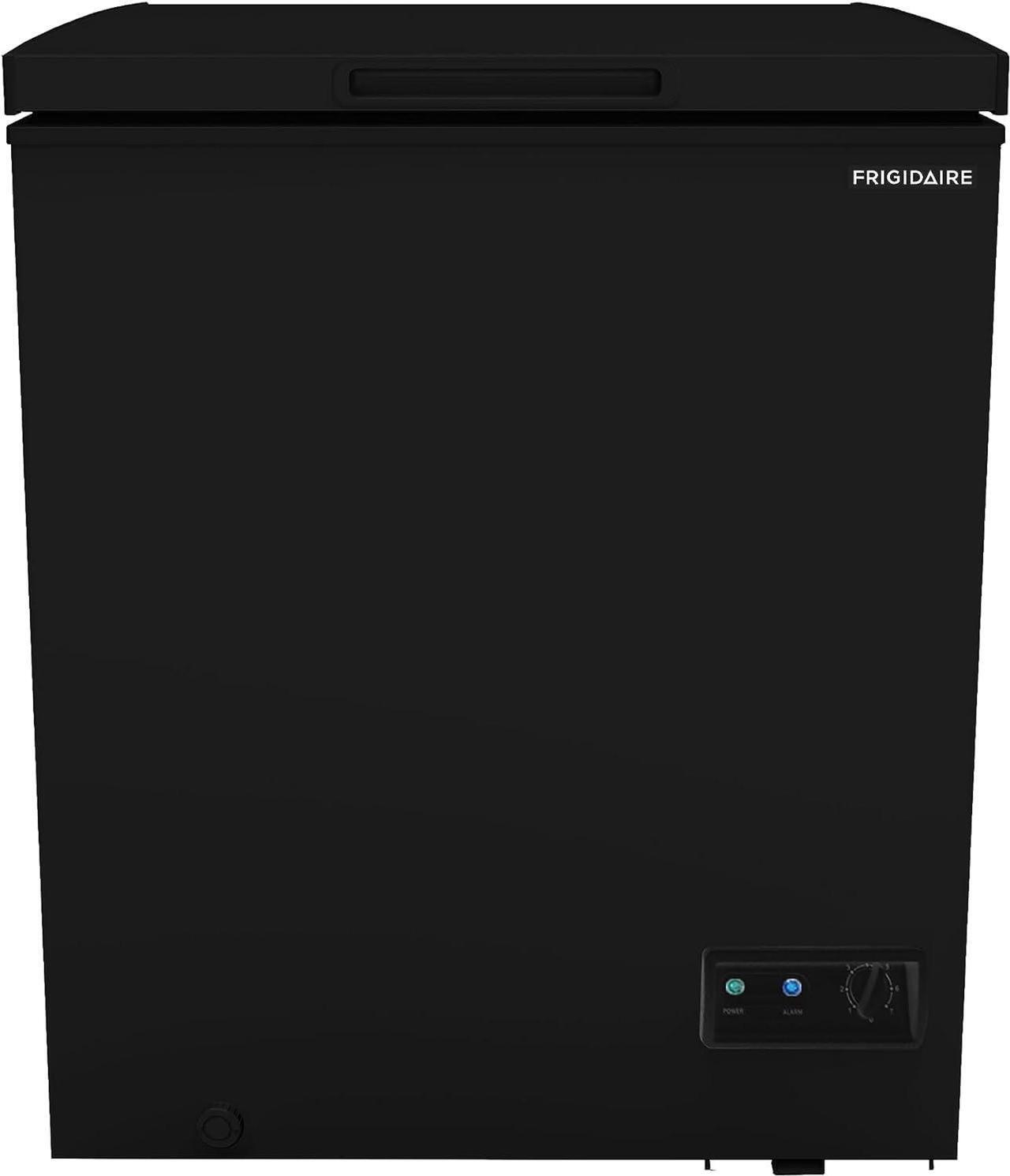 Alt view image 2 of 6 - Frigidaire EFRF5003-BLACK Chest Deep Freezer-GARAGE-READY, 5.0 Capacity, Black-Adjustable Thermostat-Removable Vinyl Coated Wire Basket-Easy Defrost Drain, 5 cu ft