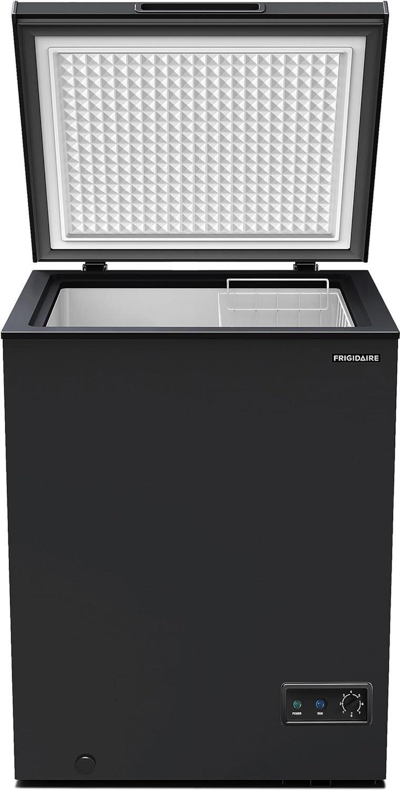 Alt view image 3 of 6 - Frigidaire EFRF5003-BLACK Chest Deep Freezer-GARAGE-READY, 5.0 Capacity, Black-Adjustable Thermostat-Removable Vinyl Coated Wire Basket-Easy Defrost Drain, 5 cu ft