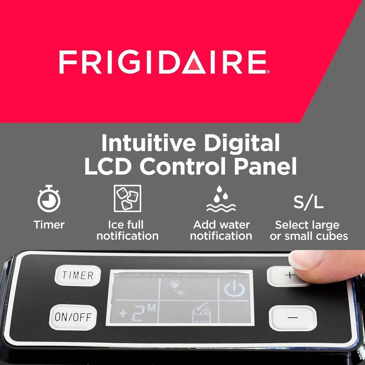Alt view image 6 of 6 - FRIGIDAIRE EFIC452-SS 40 Lbs Extra Large Clear Maker, Stainless Steel, Makes Square Ice