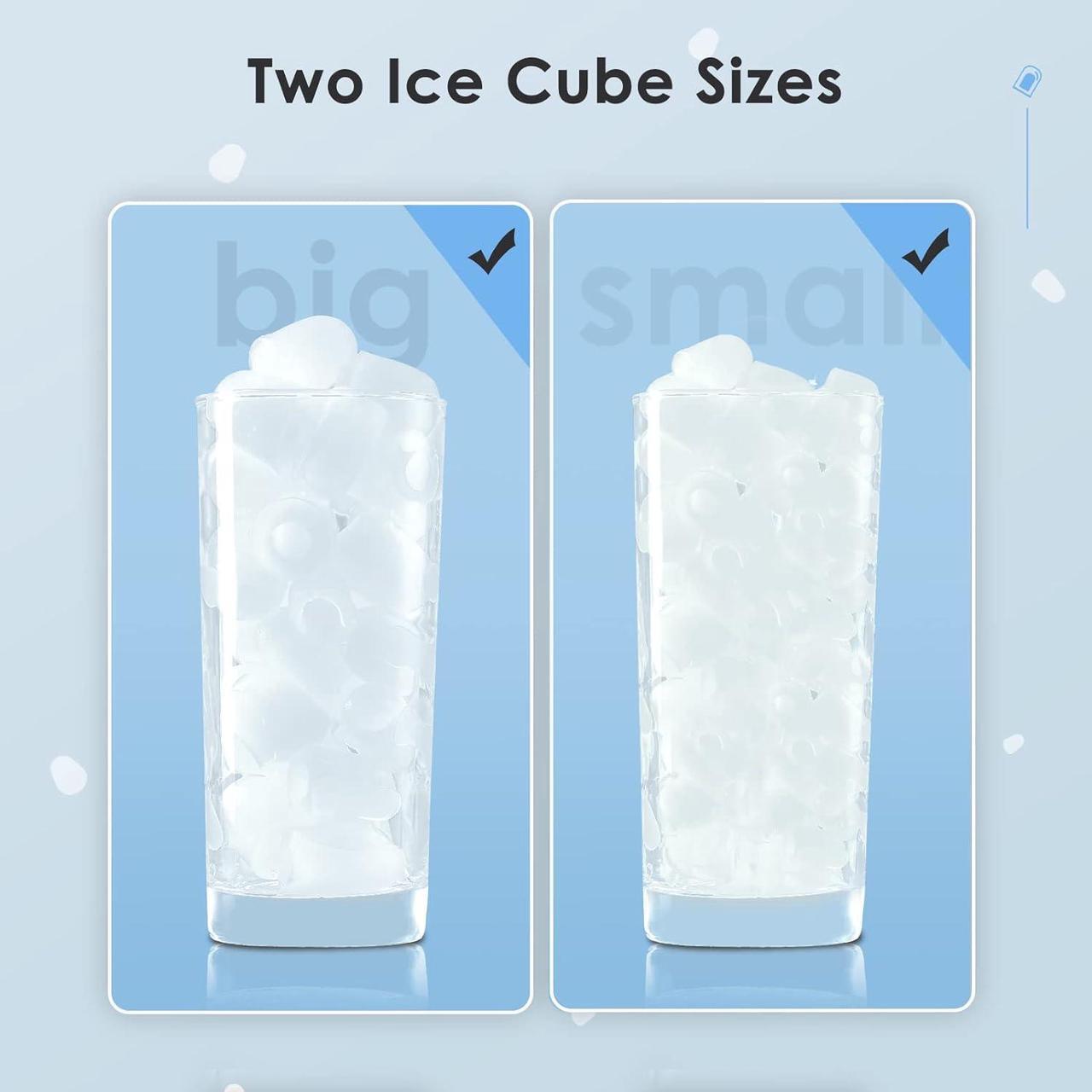 Alt view image 7 of 7 - Ice Makers Countertop,Protable Ice Maker Machine with Self-Cleaning, 26Lbs/24H,9 Ice Cubes/8 Mins, Ice Scoop, and Basket for Home/Kitchen/Office/Party-Black