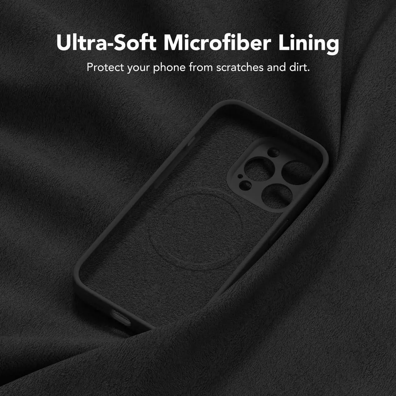 Alt view image 7 of 7 - Magnetic for iPhone 13 Pro Max Case, Compatible with MagSafe, [Full Camera Protection][Screen Protector] Silicone Shockproof Protective Phone Case for iPhone 13 Pro Max 6.7", Black