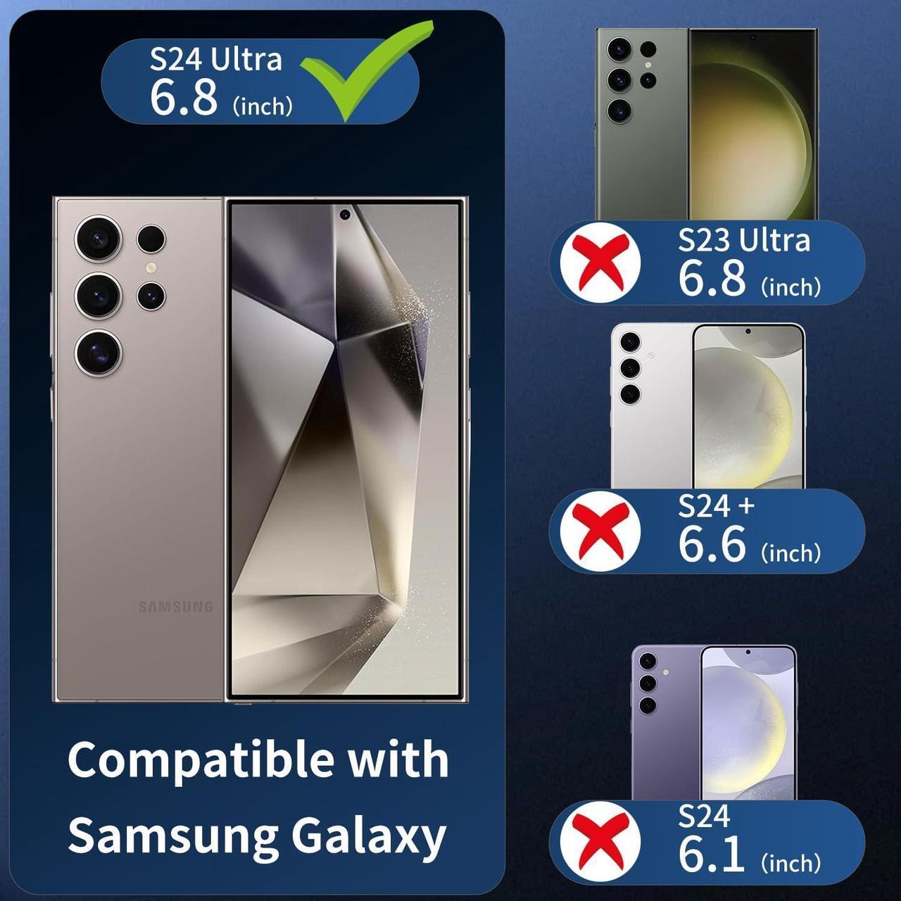Alt view image 2 of 7 - 3 Pack Camera Lens Protector for  Galaxy S24 Ultra Tempered Glass Camera Protector Lens Cover Ultra HD 9H Hardness Anti-Scratch Case Friendly [No Affect on Night Shots]