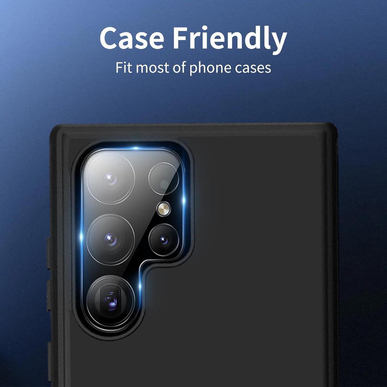 Alt view image 7 of 7 - 3 Pack Camera Lens Protector for  Galaxy S24 Ultra Tempered Glass Camera Protector Lens Cover Ultra HD 9H Hardness Anti-Scratch Case Friendly [No Affect on Night Shots]