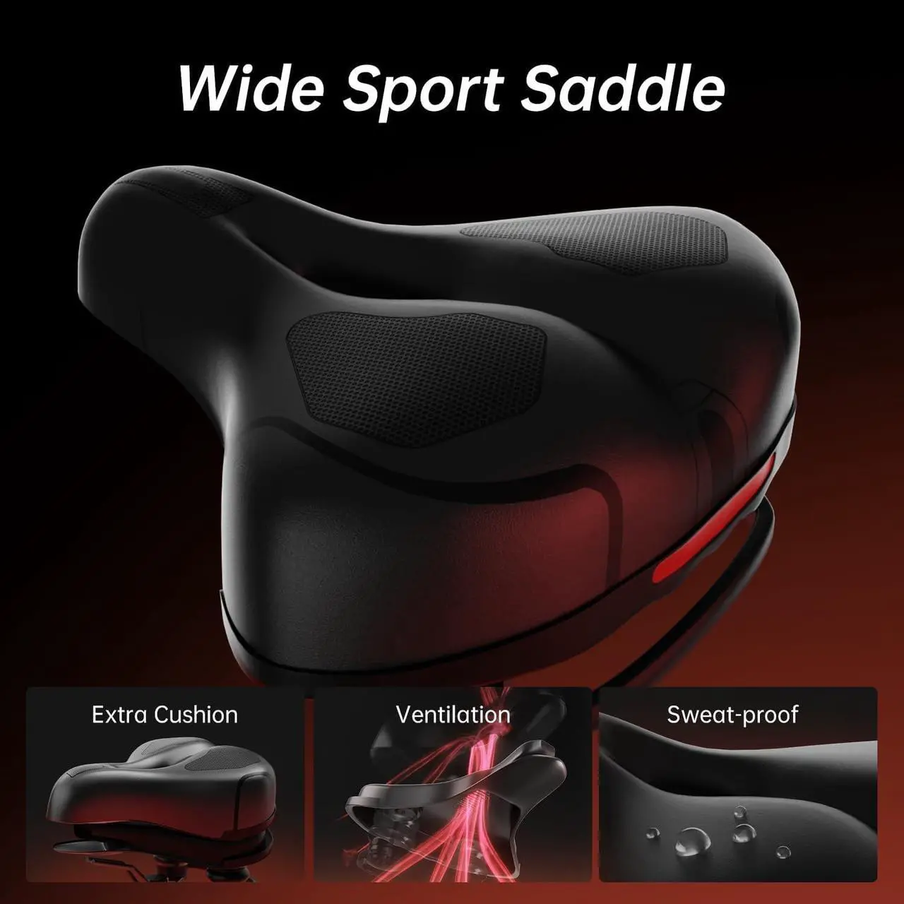 Alt view image 3 of 6 - CURSOR FITNESS Indoor Cycling Bike, Stationary Bike for Home Workout, Spin Exercise Bike, Extra Comfort Cushion Ventilated Seat, Extra Large Tablet & Bottle Holder