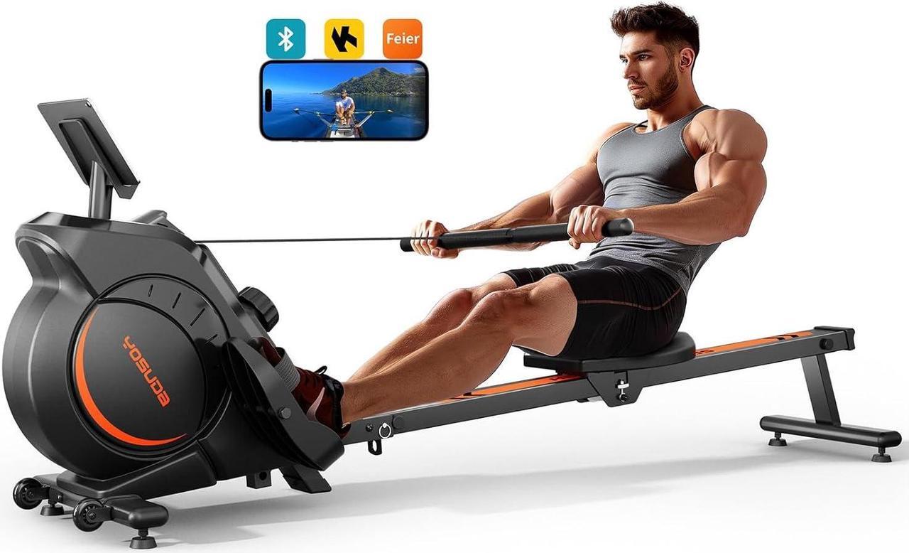 Main image of YOSUDA Magnetic/Water Rowing Machine 350 LB Weight Capacity - Foldable Rower for Home Use with Bluetooth, App Supported, Tablet Holder and Comfortable Seat Cushion