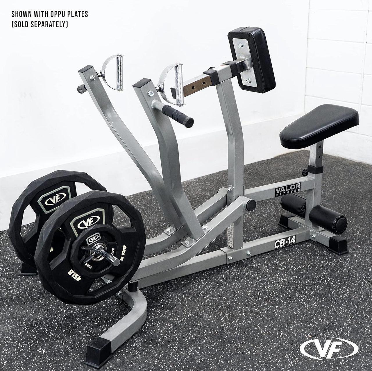 Alt view image 6 of 7 - Valor Fitness Seated Row Machine - Back Chest Workout - Plate Loaded- Independent Converging Arms - Multi Grip Positions - Rotating Handles- includes 2" Plate Adapters - Home Gym Max 400 lbs